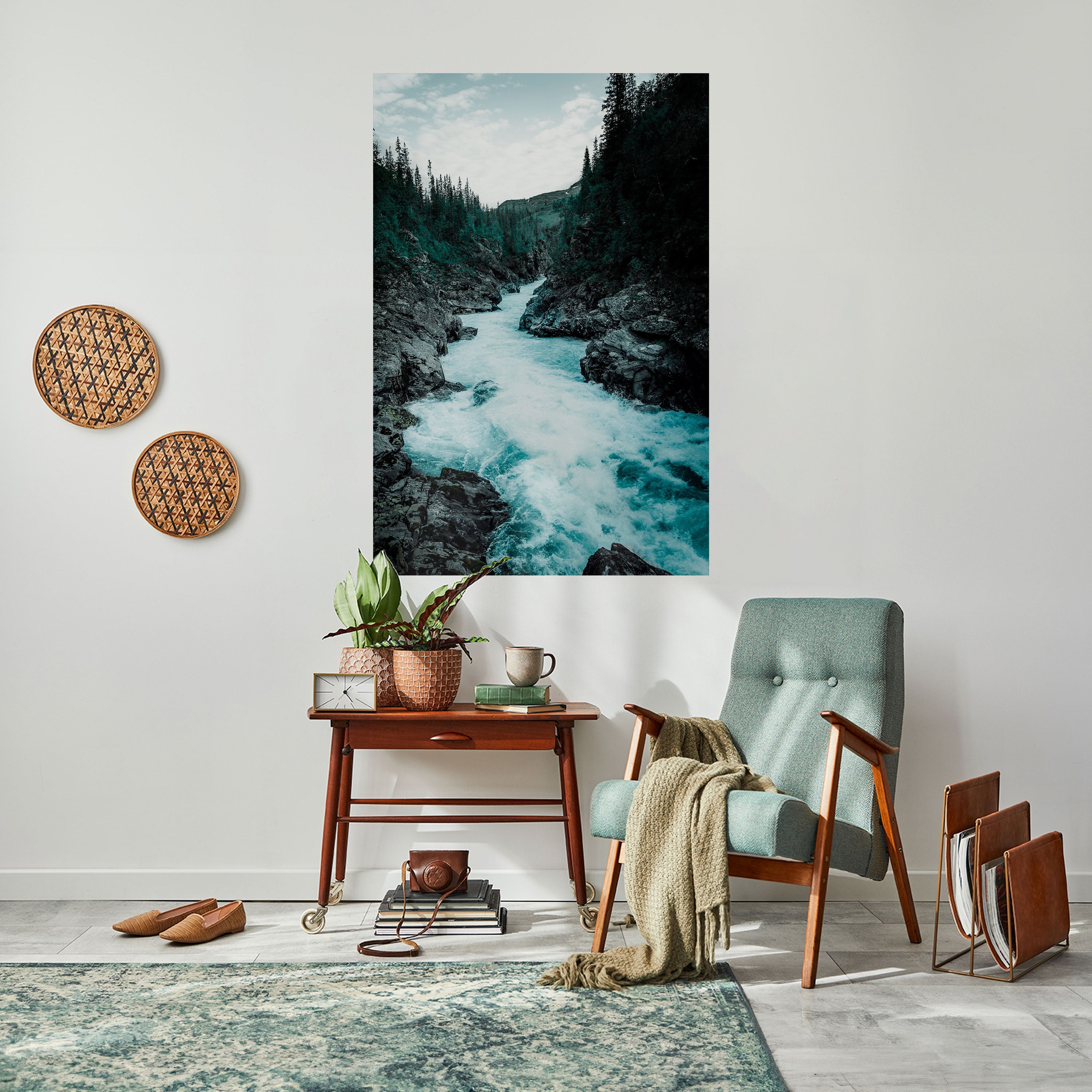 Affiche verticale autocollante « RUSHING REFLECTIONS »