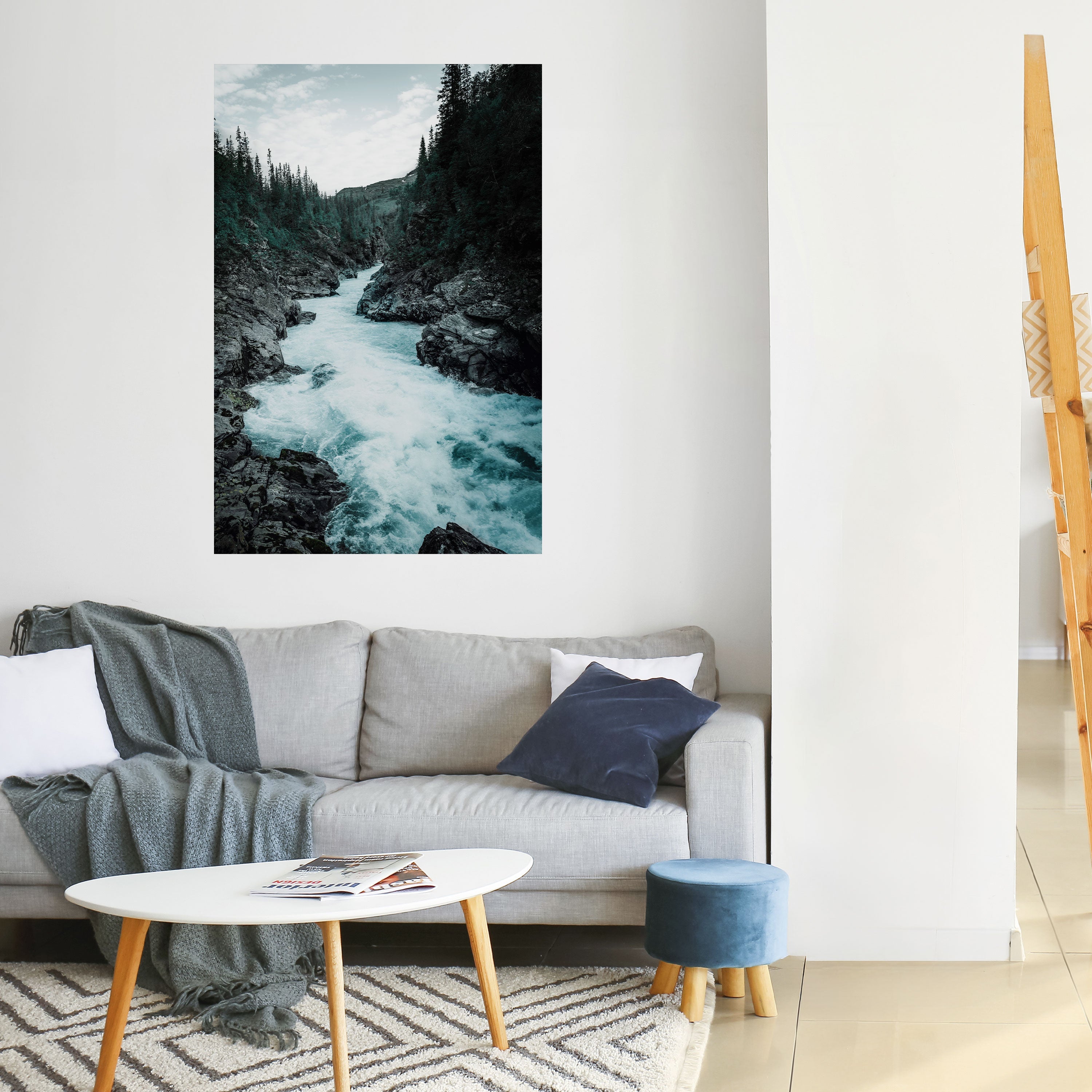 Affiche verticale autocollante « RUSHING REFLECTIONS »