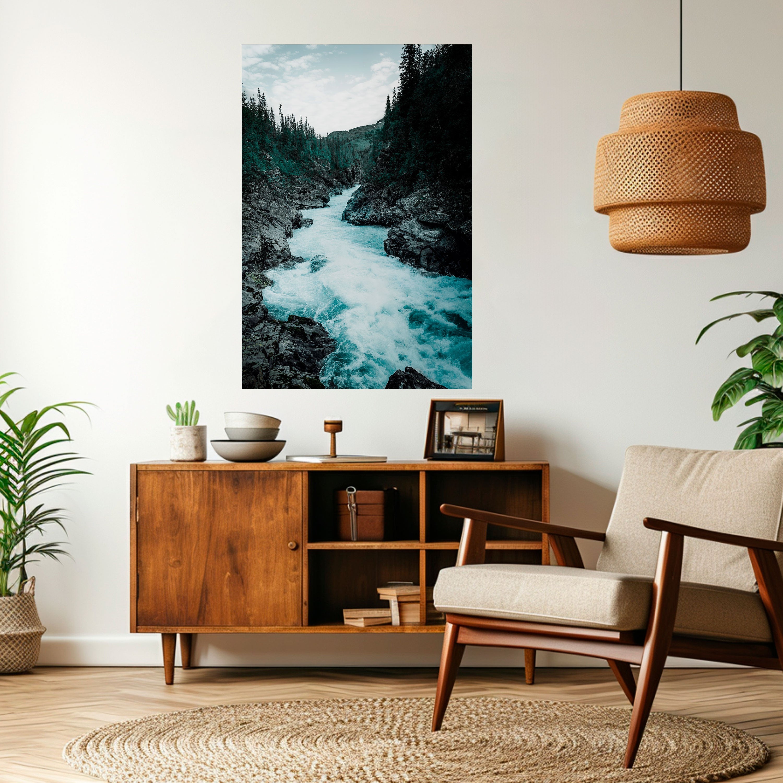 Affiche verticale autocollante « RUSHING REFLECTIONS »