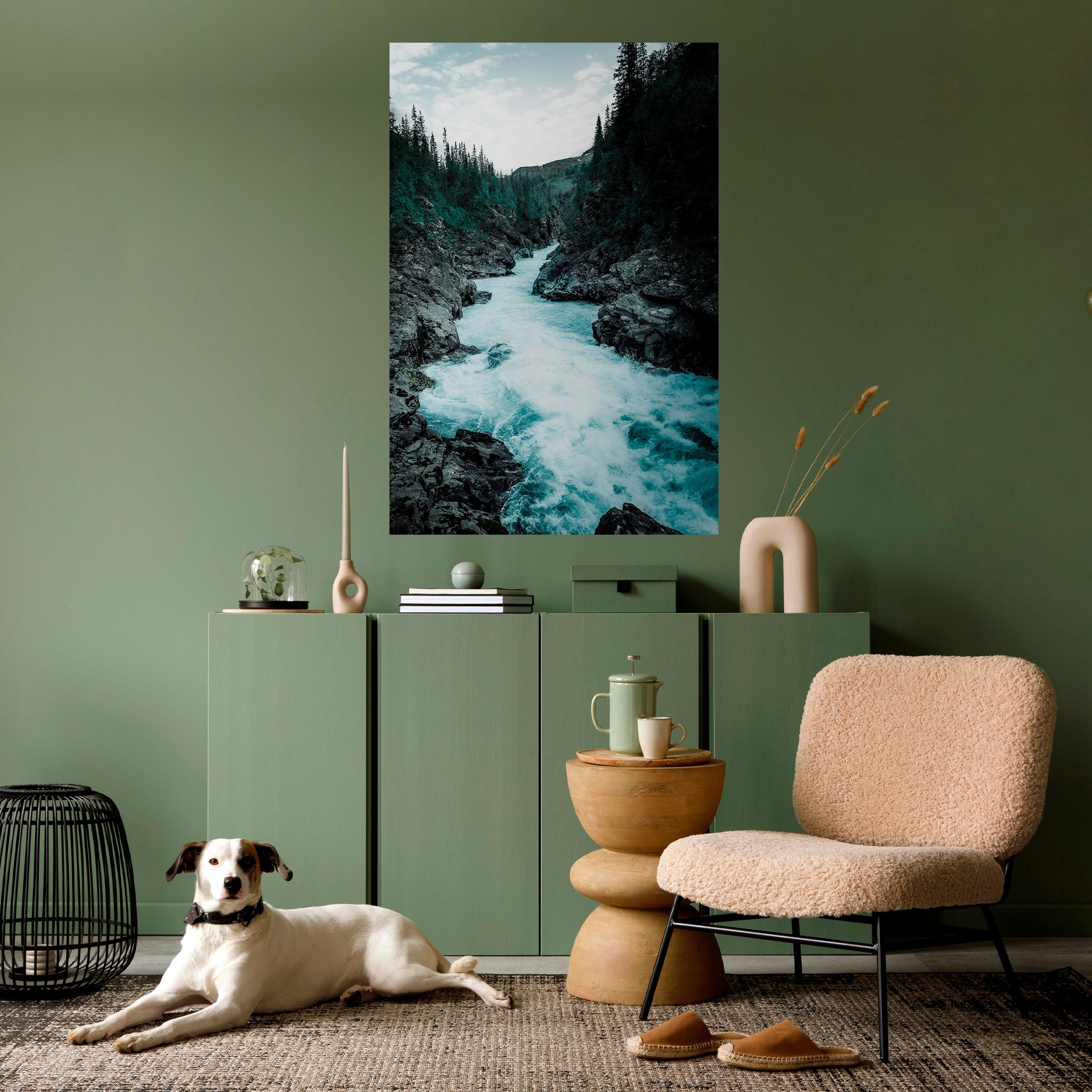 Affiche verticale autocollante « RUSHING REFLECTIONS »