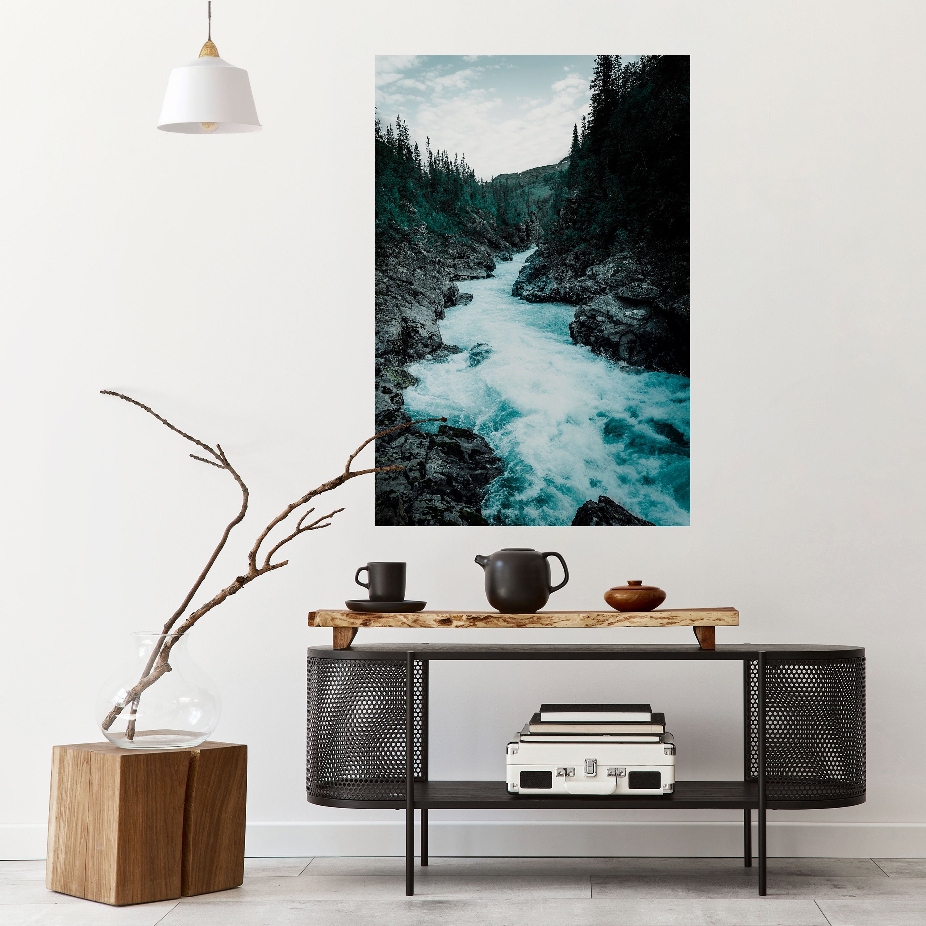 Affiche verticale autocollante « RUSHING REFLECTIONS »