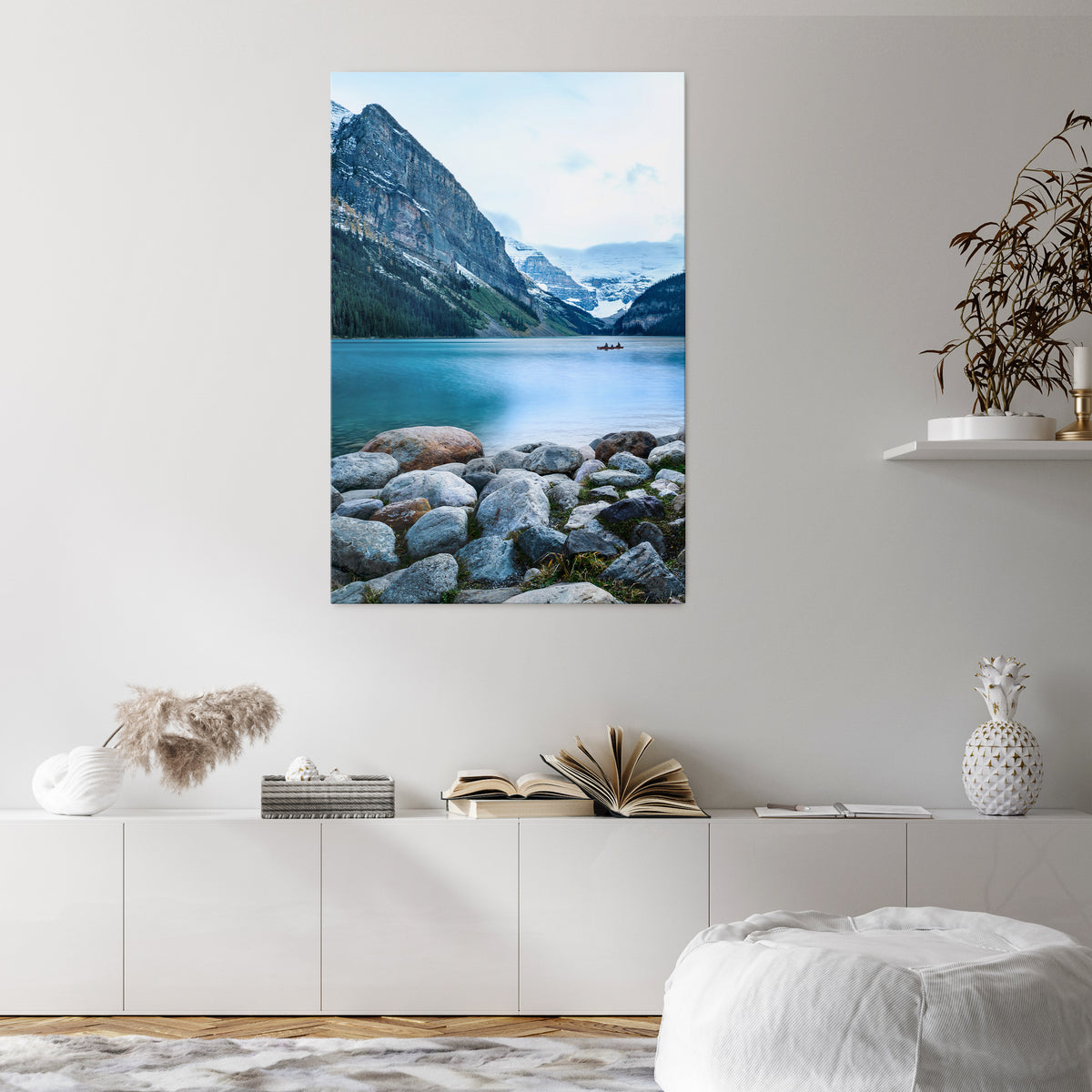 REFLECTIVE WATERS Vertical Canvas Print