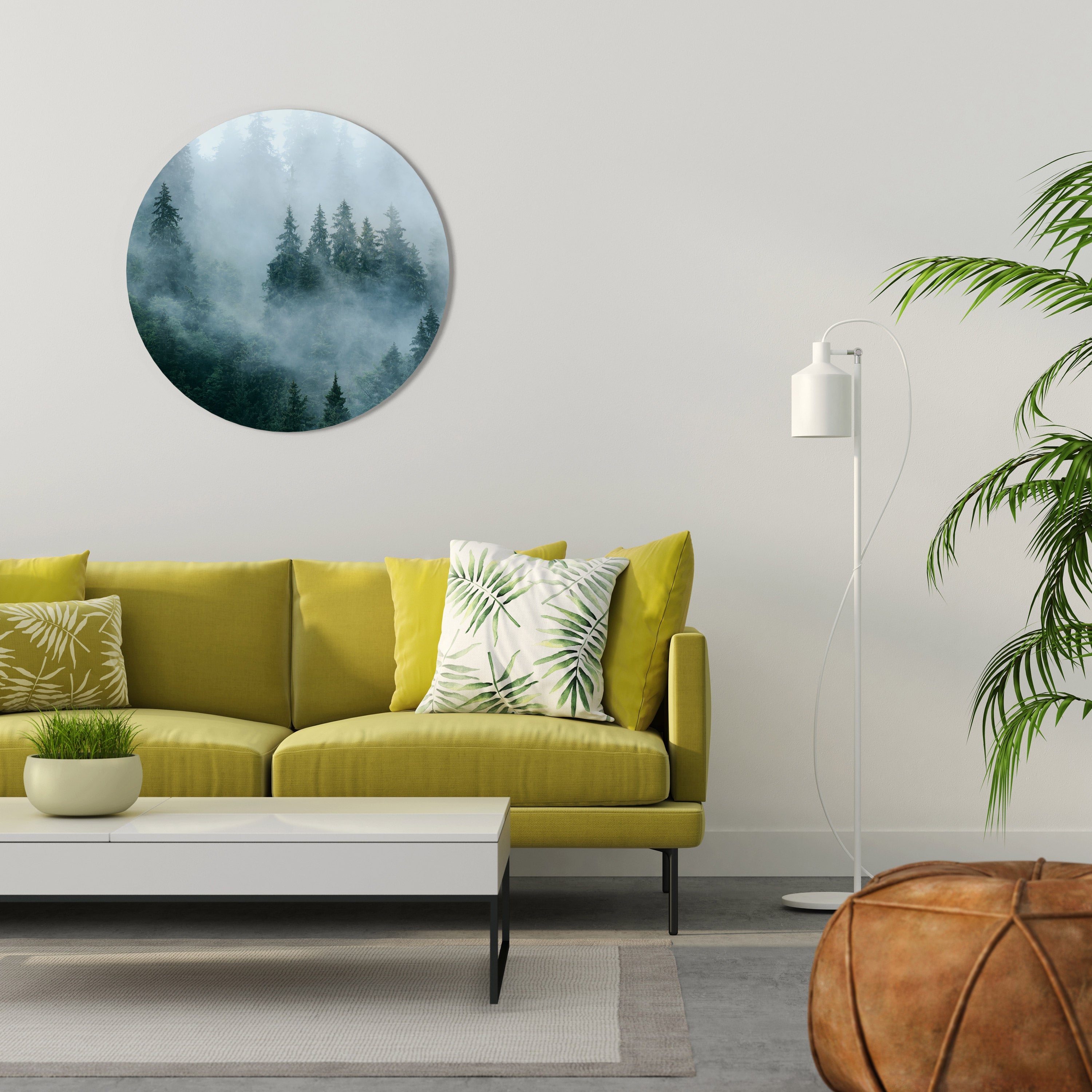 VOILE DE BRUME Art mural rond