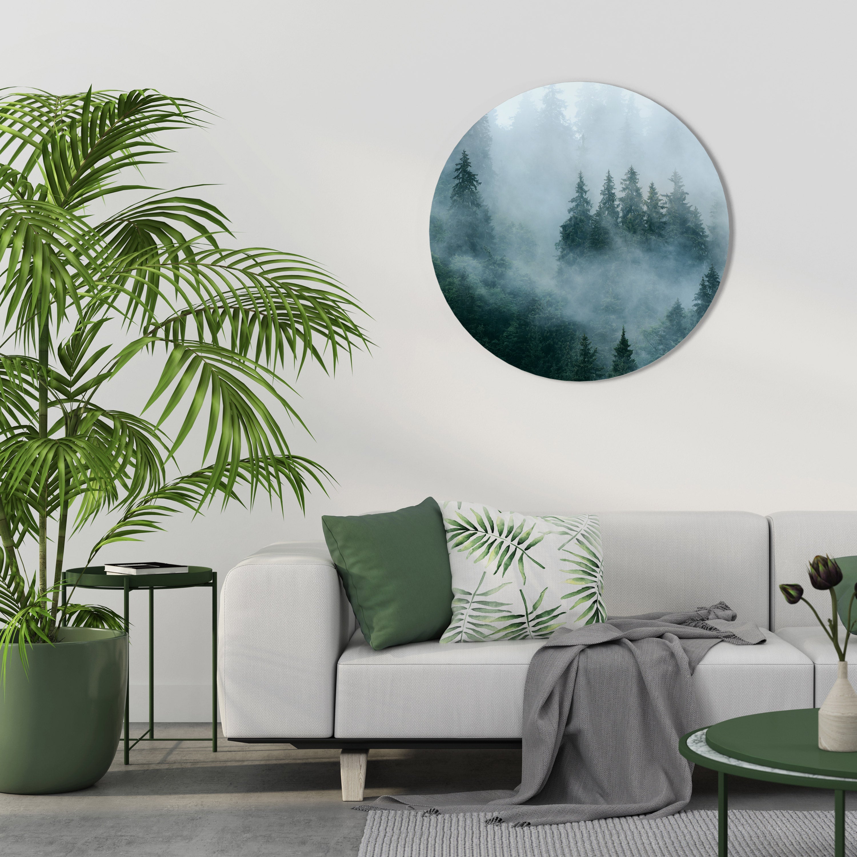 VOILE DE BRUME Art mural rond
