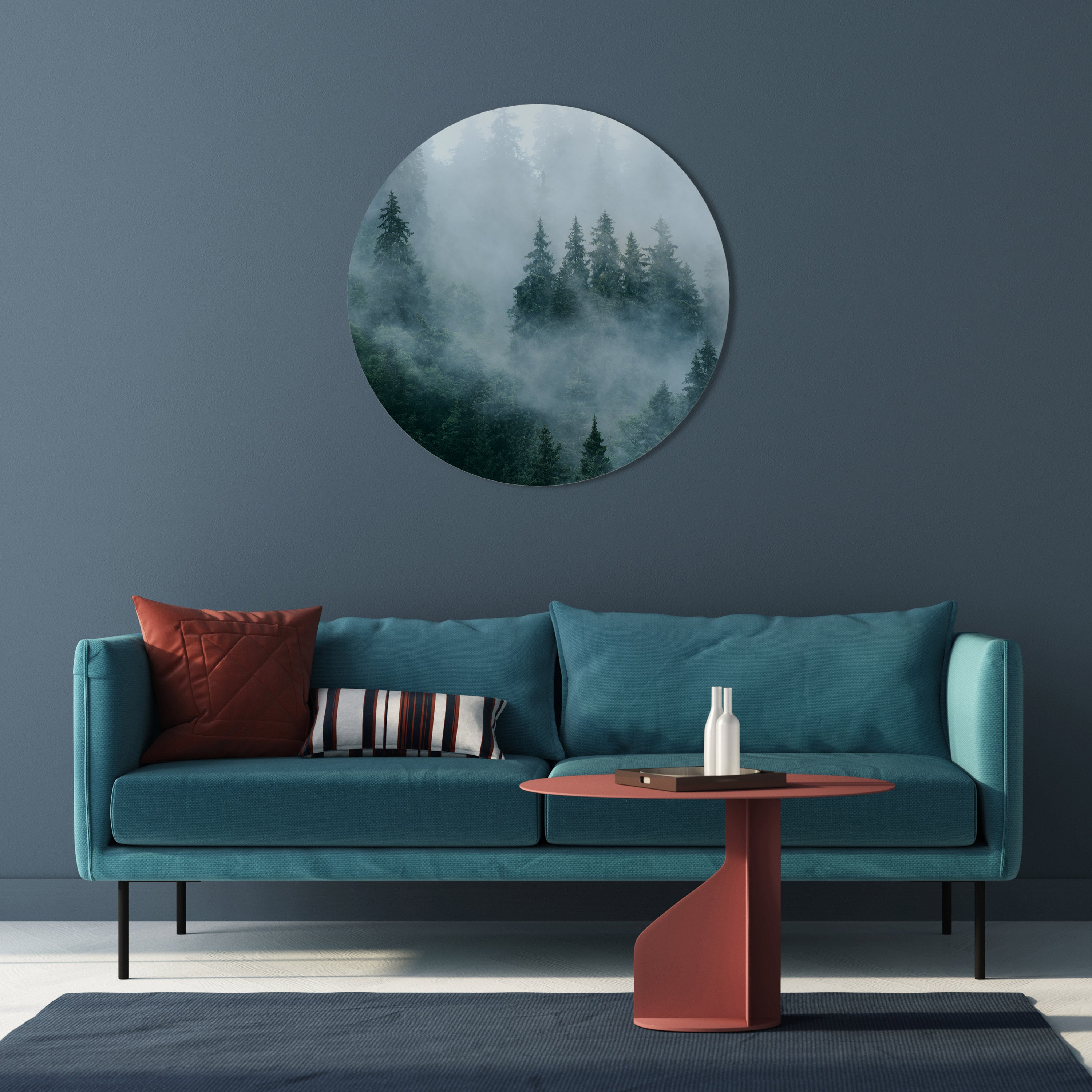 VOILE DE BRUME Art mural rond