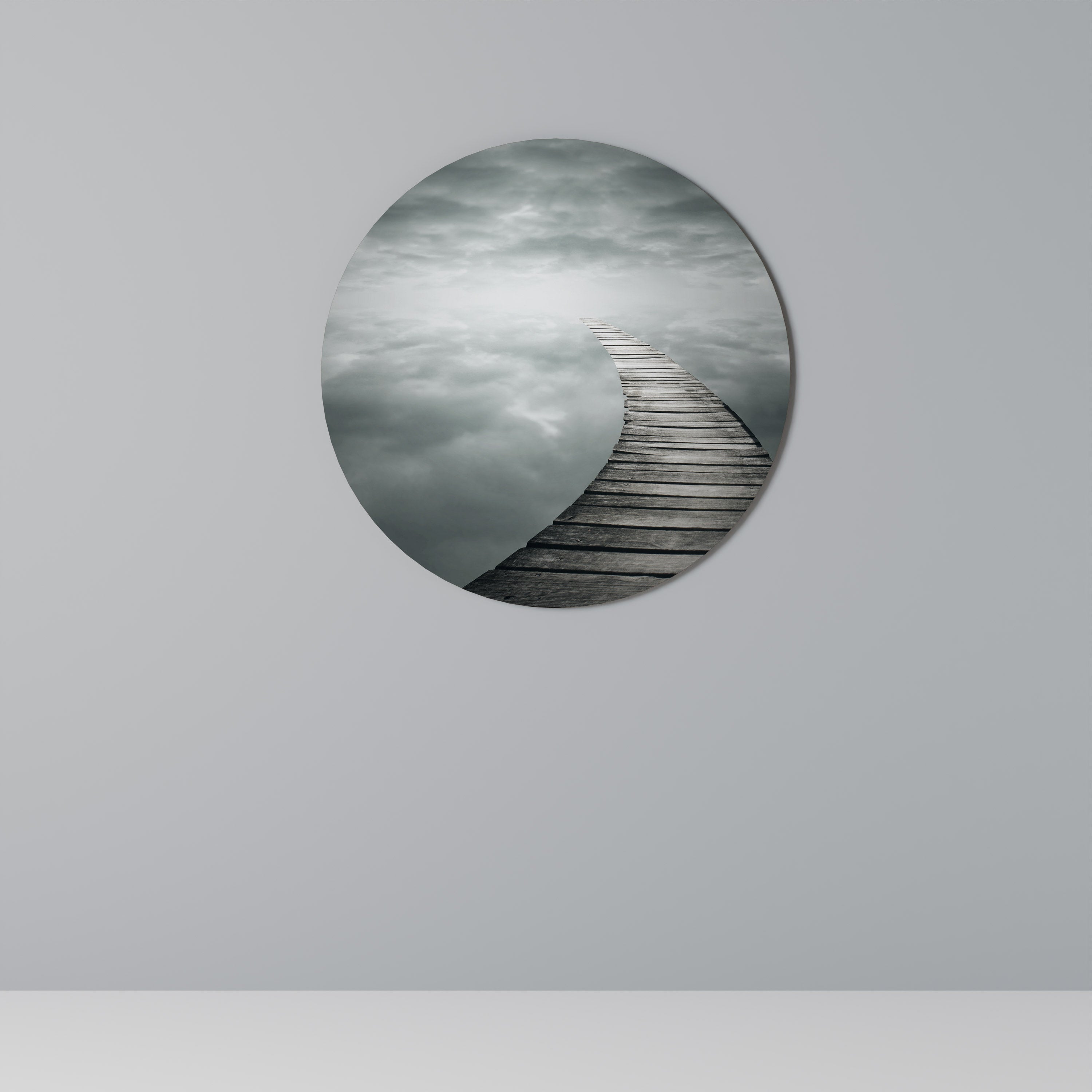 Art mural rond CHEMINS CHUCHOTÉS