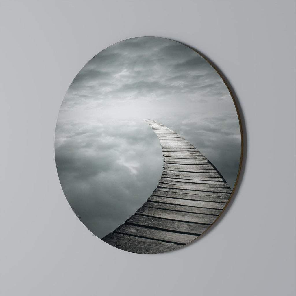 Art mural rond CHEMINS CHUCHOTÉS