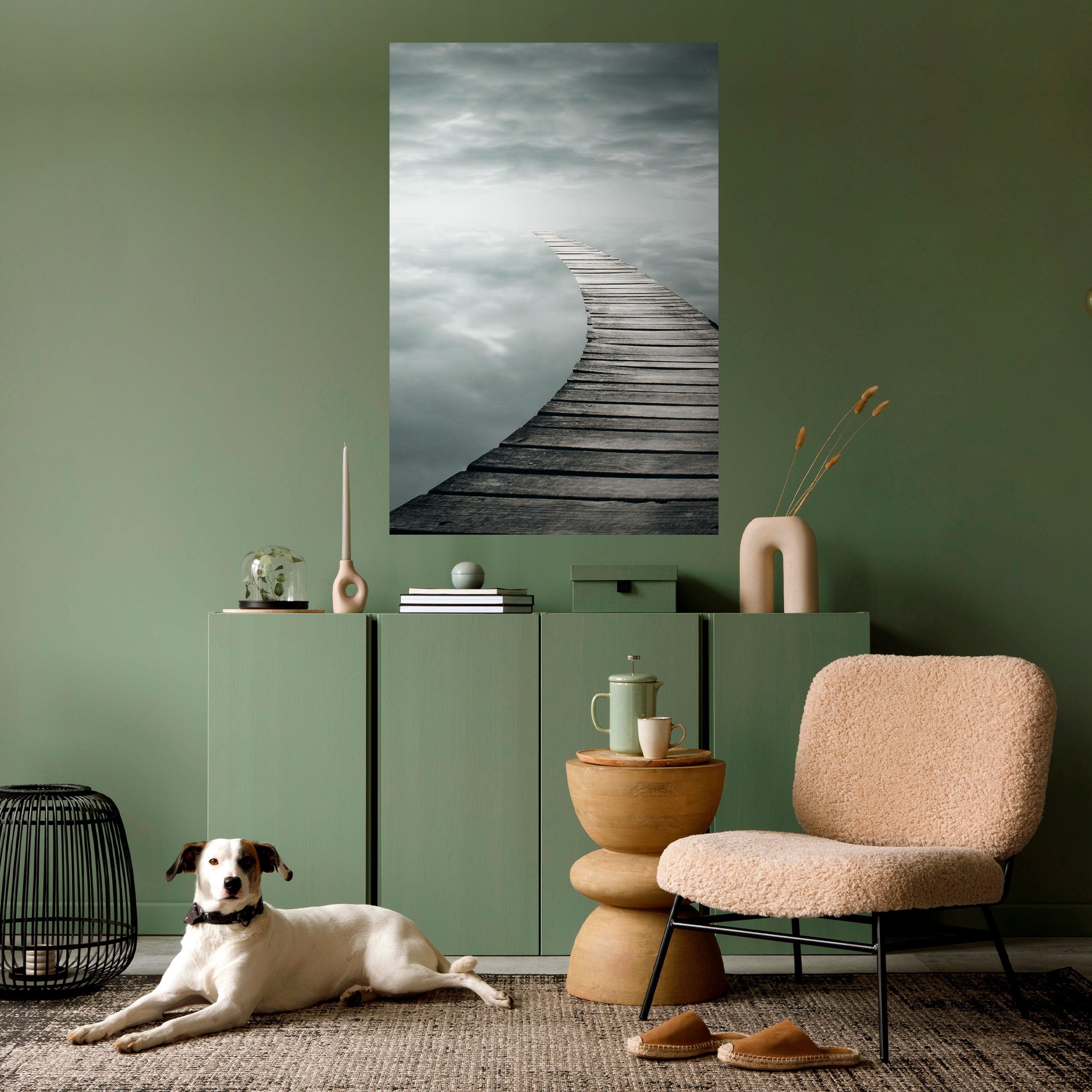 Affiche verticale autocollante « WISPERING PATHWAYS »