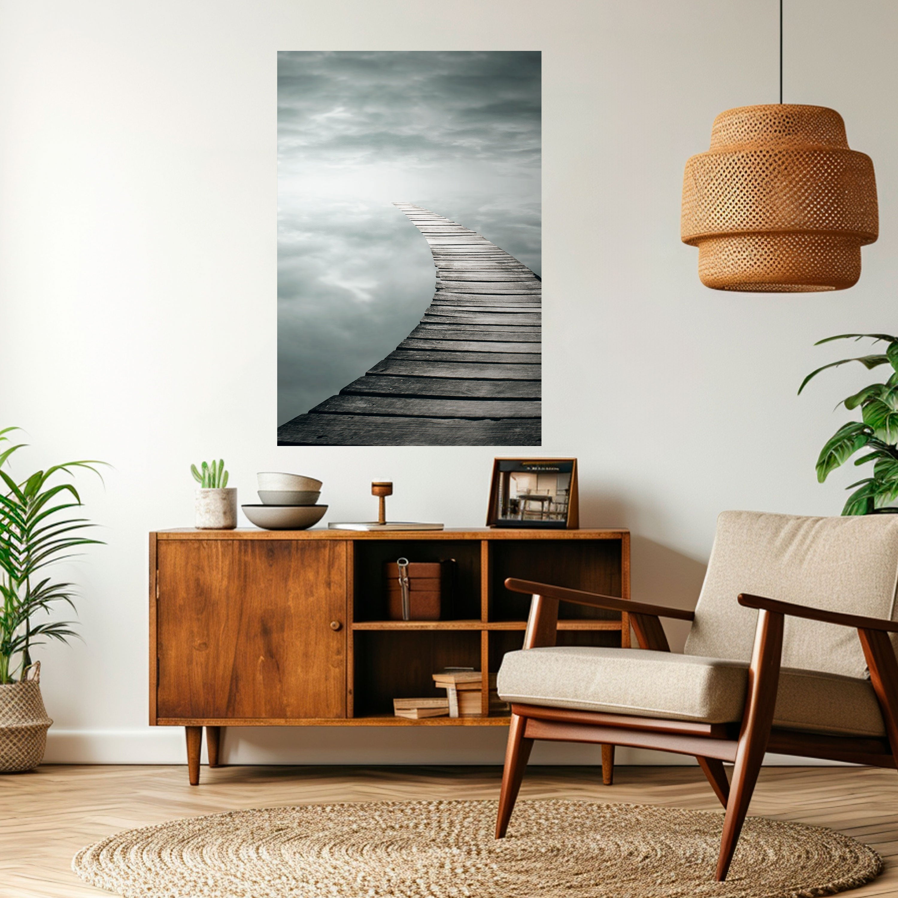 Affiche verticale autocollante « WISPERING PATHWAYS »