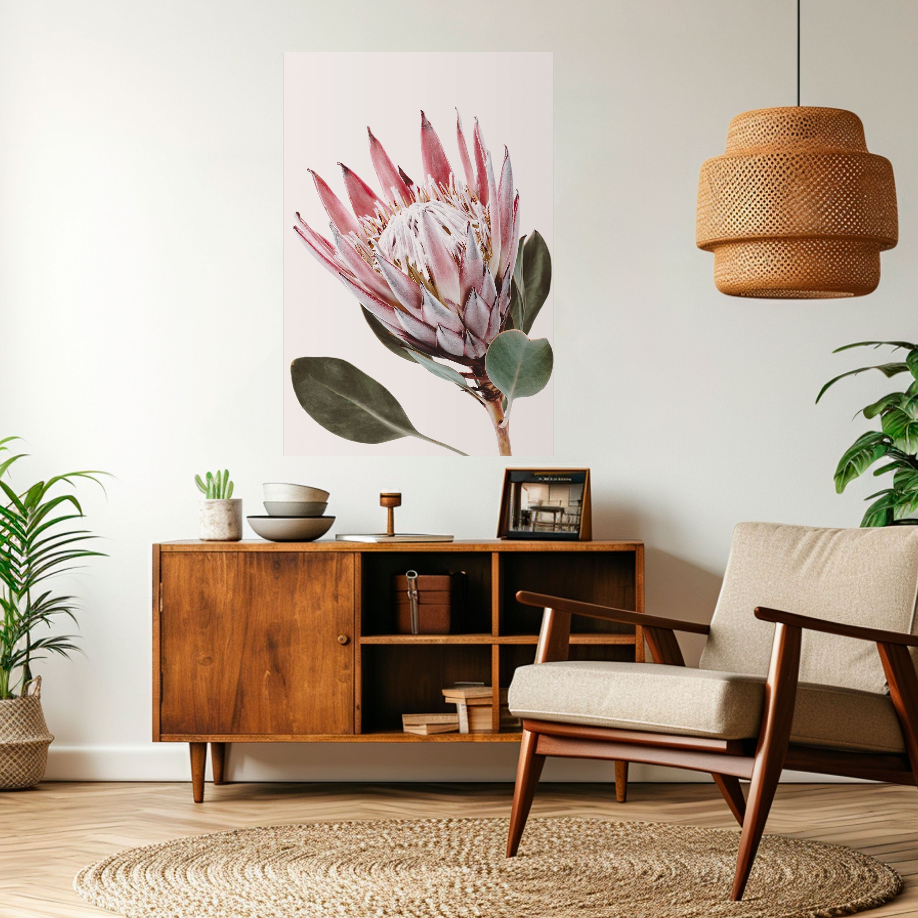 Affiche verticale autocollante « FLEUR DE PROTEA »
