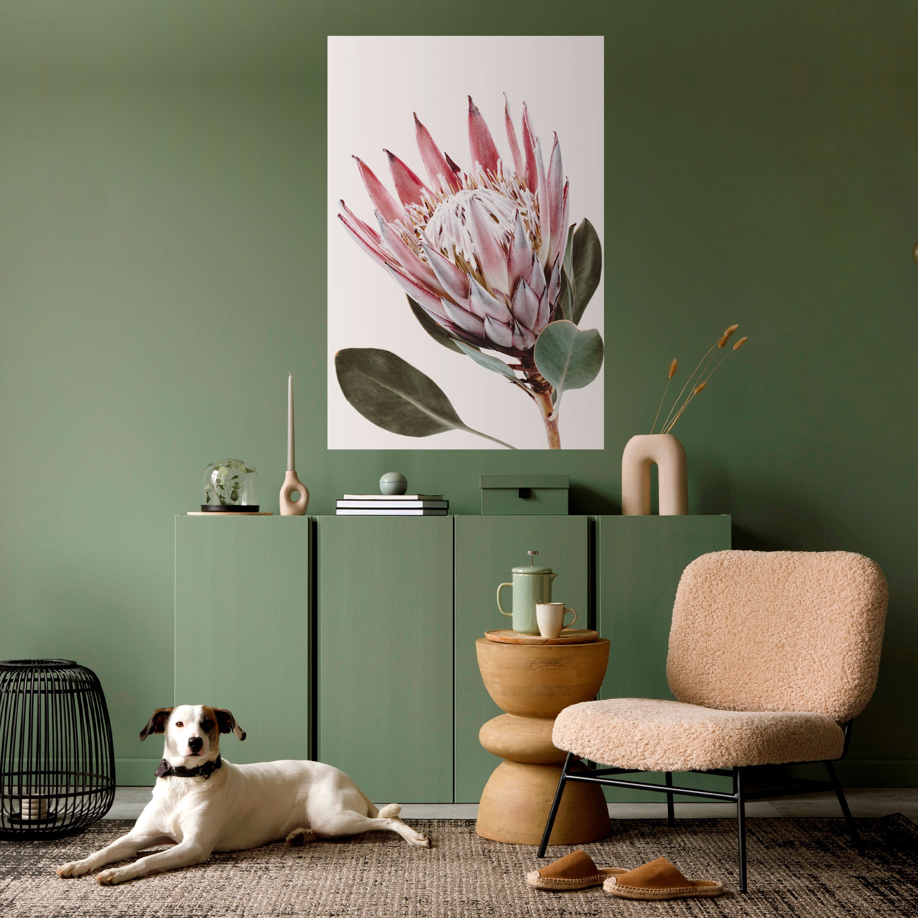 Affiche verticale autocollante « FLEUR DE PROTEA »