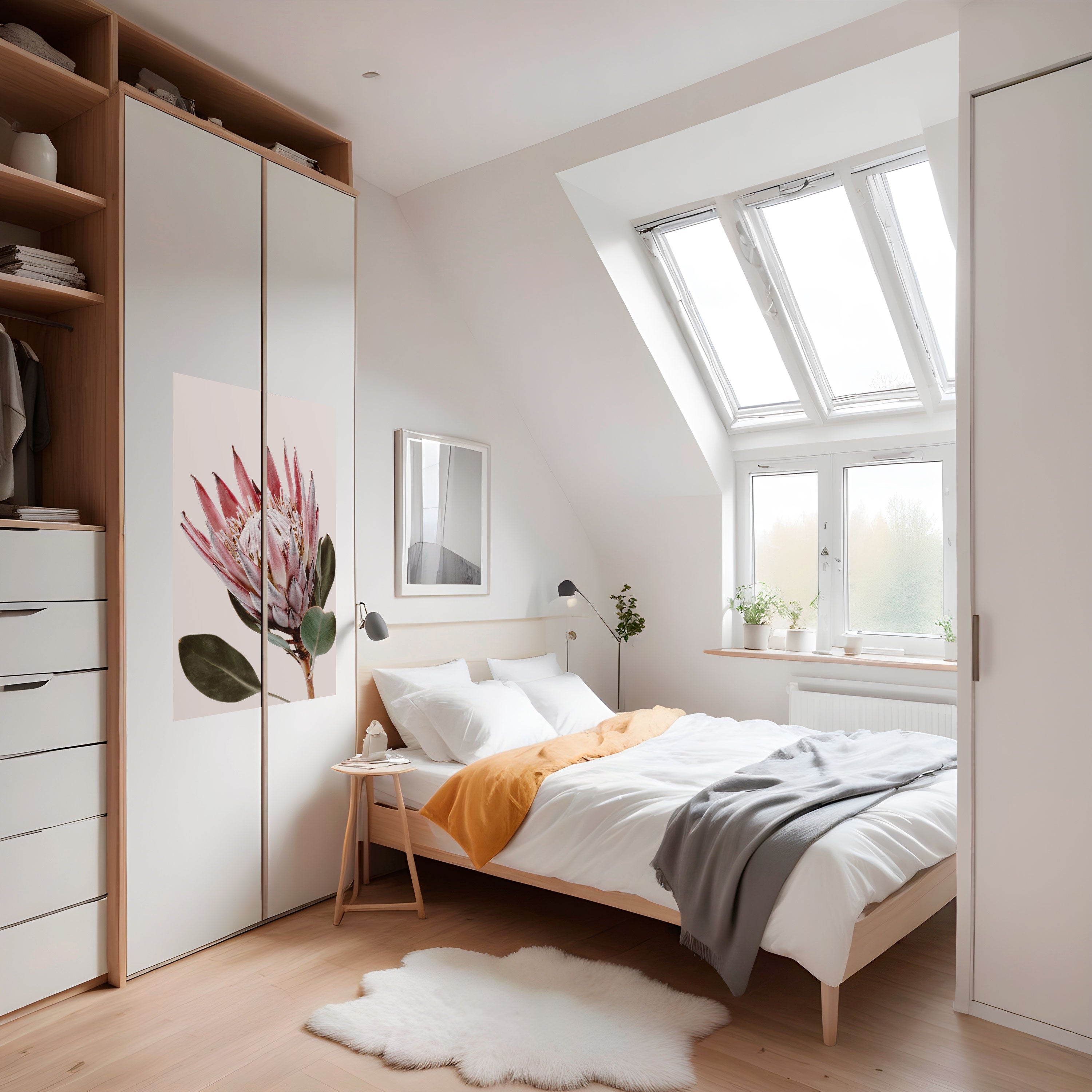 Affiche verticale autocollante « FLEUR DE PROTEA »