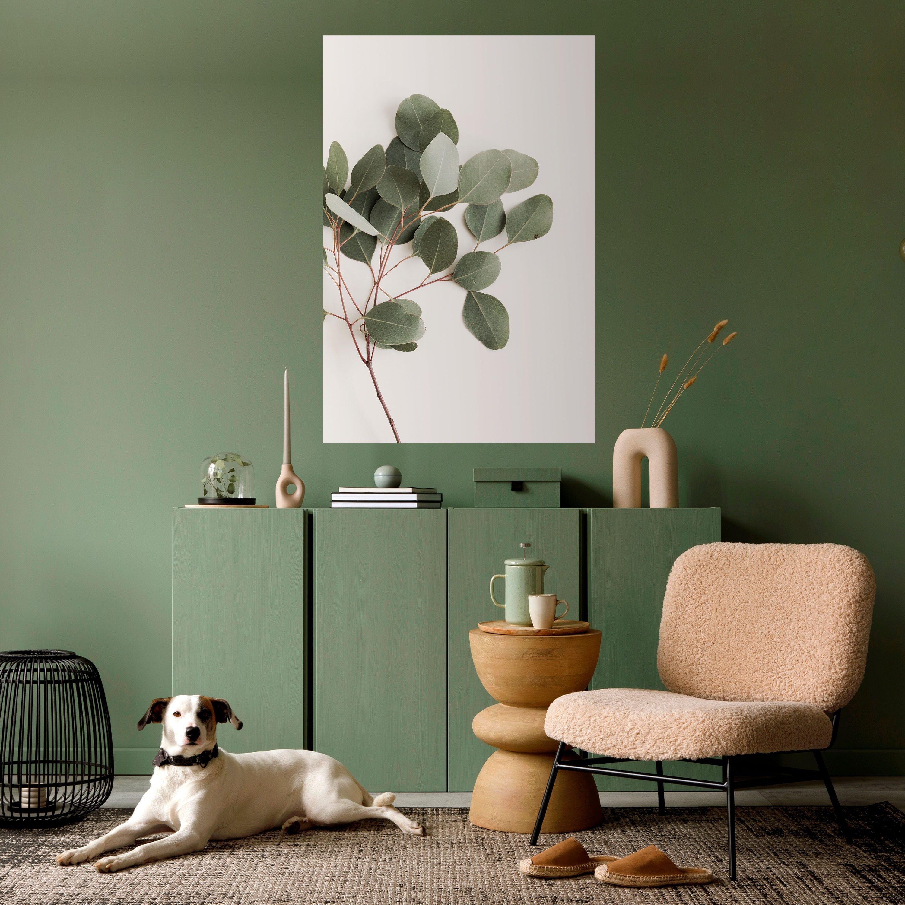 Affiche verticale autocollante « BRANCHE D'EUCALYPTUS »