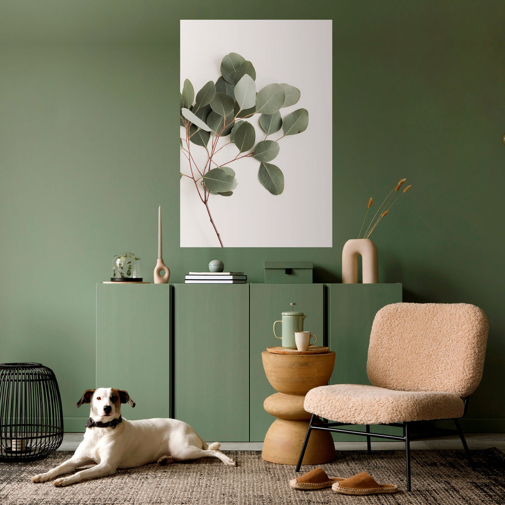Affiche verticale autocollante « BRANCHE D'EUCALYPTUS »
