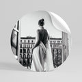 DRESS OF DREAMS Peel and Stick Round Sticker