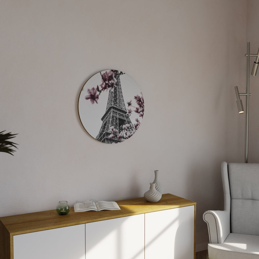 Décoration murale ronde EIFFEL EN FLEURS