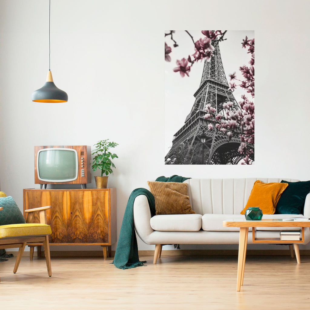 Affiche verticale autocollante « EIFFEL EN FLEURS »