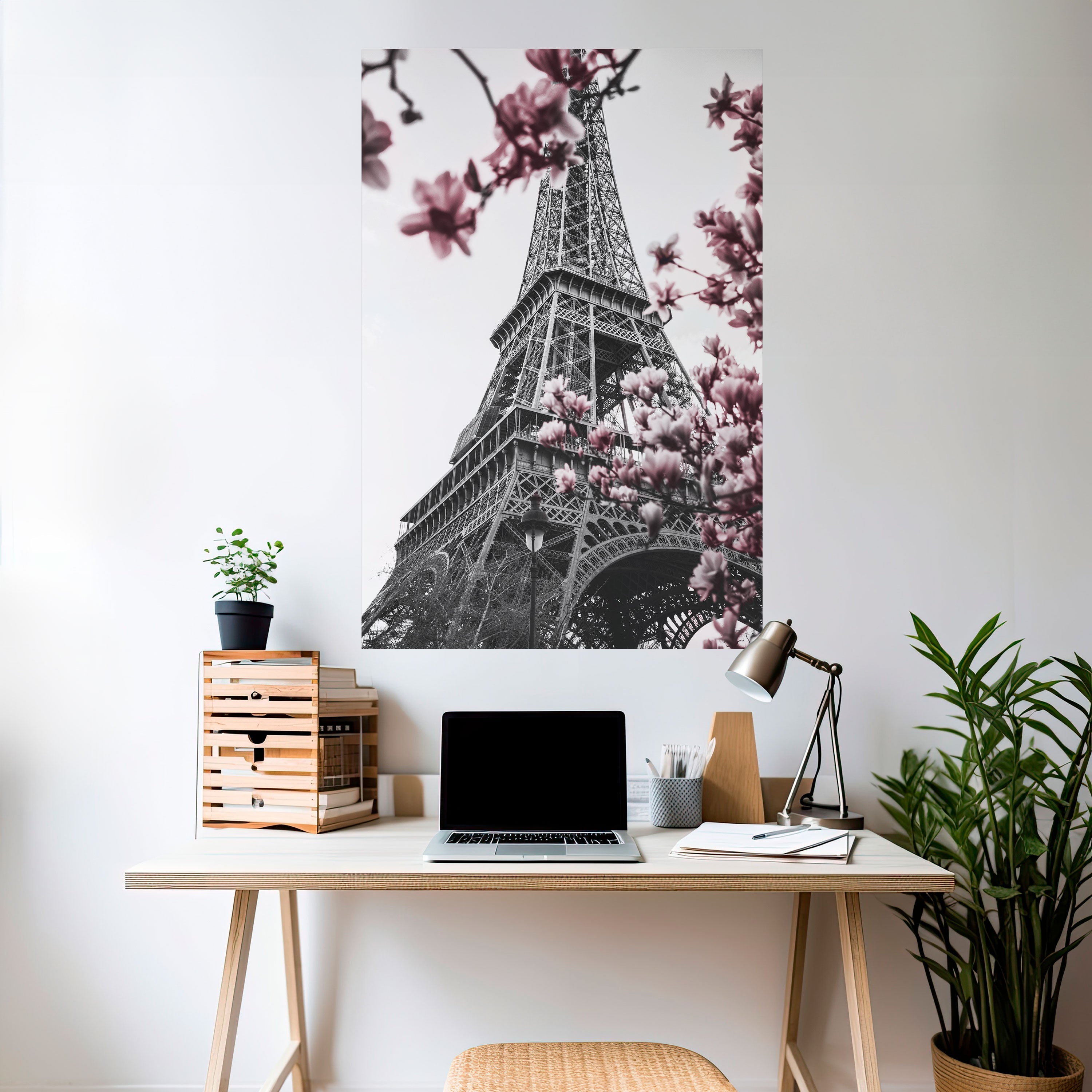 Affiche verticale autocollante « EIFFEL EN FLEURS »