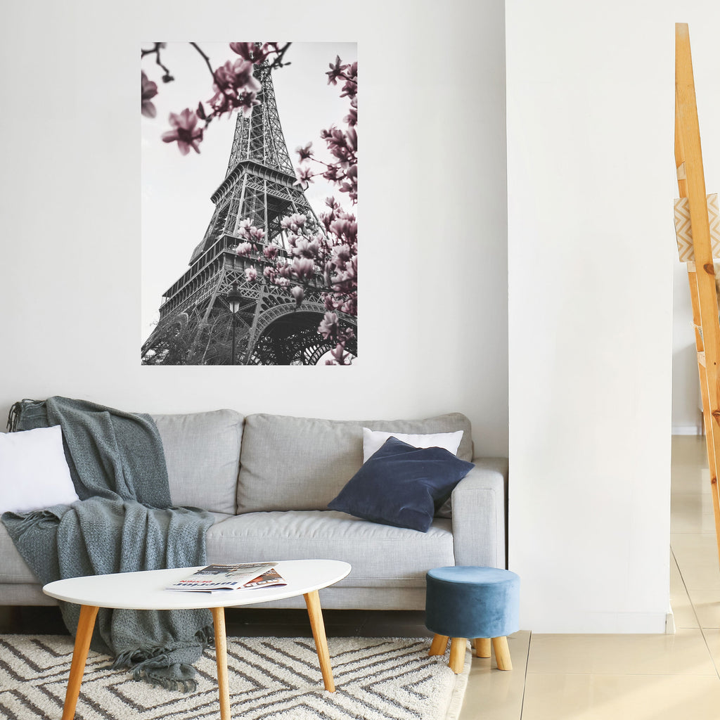 Affiche verticale autocollante « EIFFEL EN FLEURS »