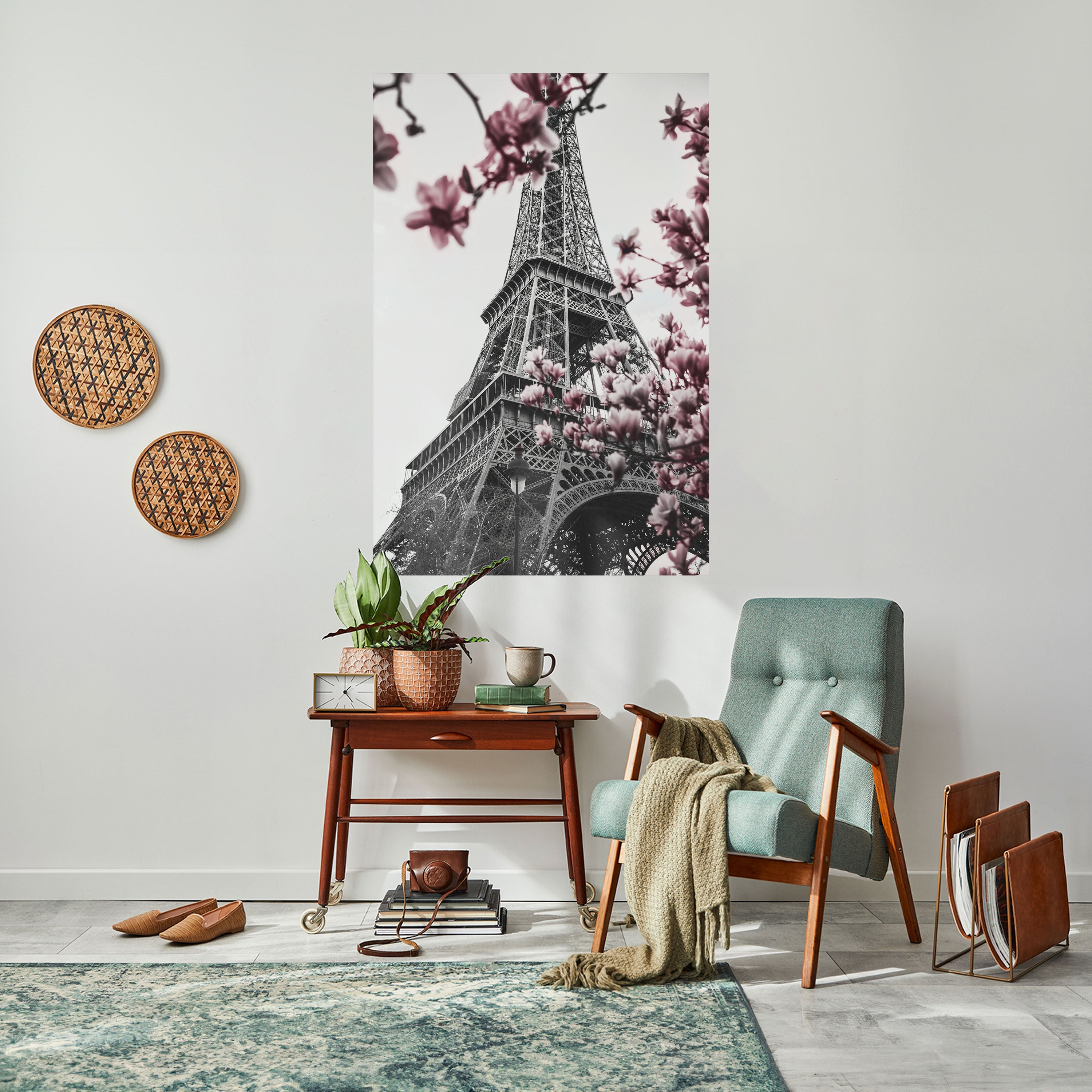 Affiche verticale autocollante « EIFFEL EN FLEURS »