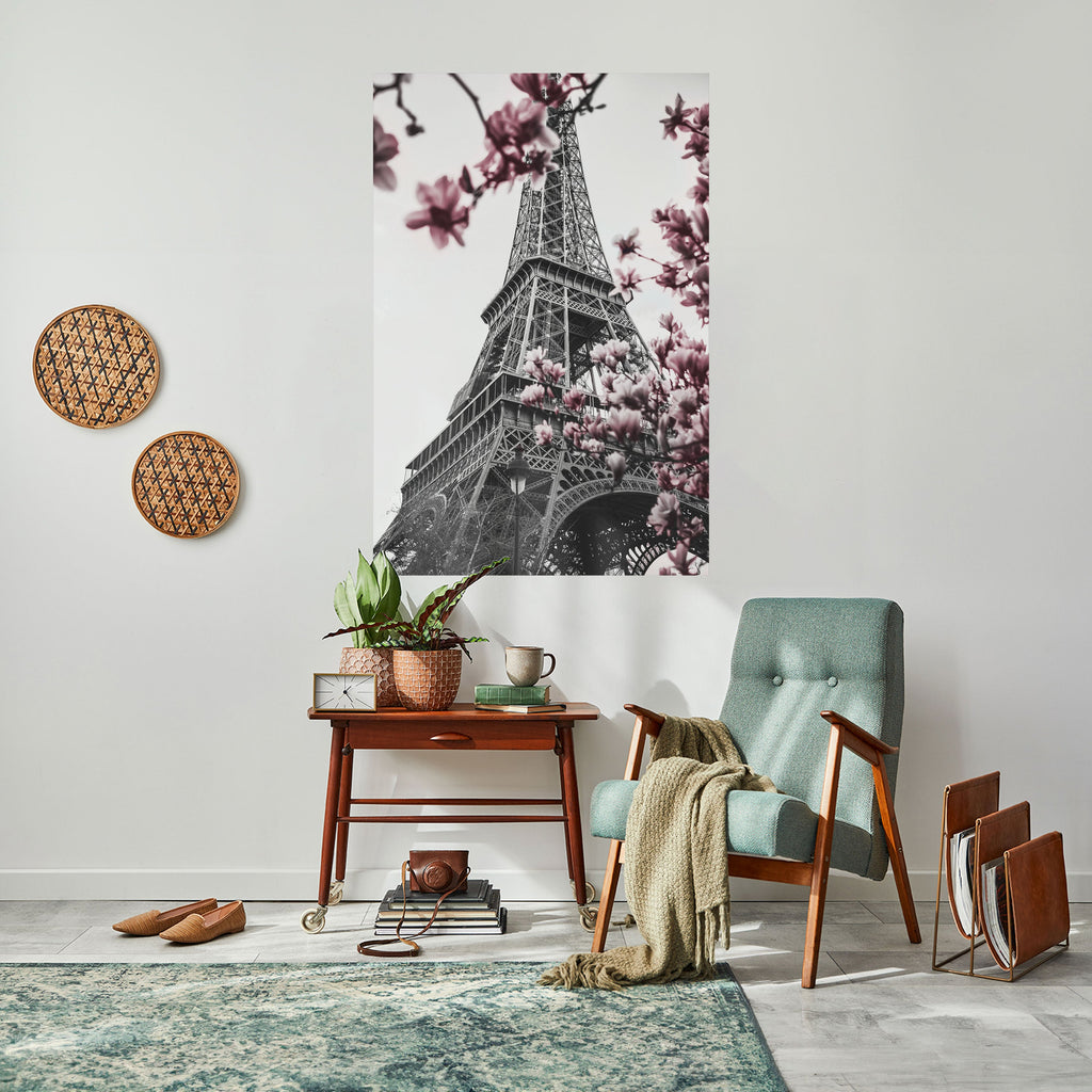 Affiche verticale autocollante « EIFFEL EN FLEURS »