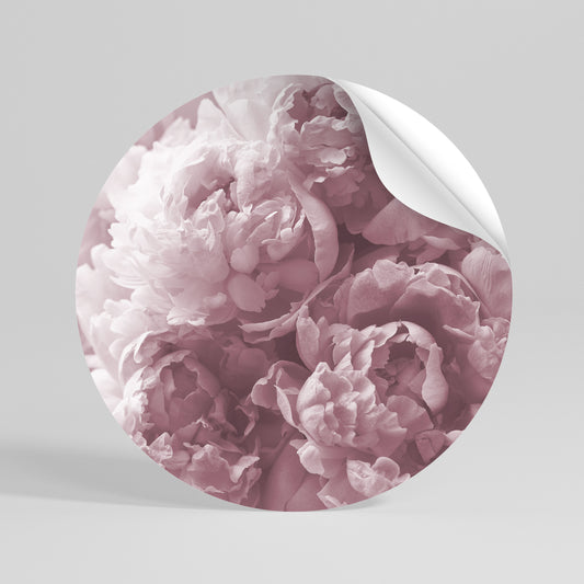BLUSHED SERENITY Peel and Stick Round Sticker