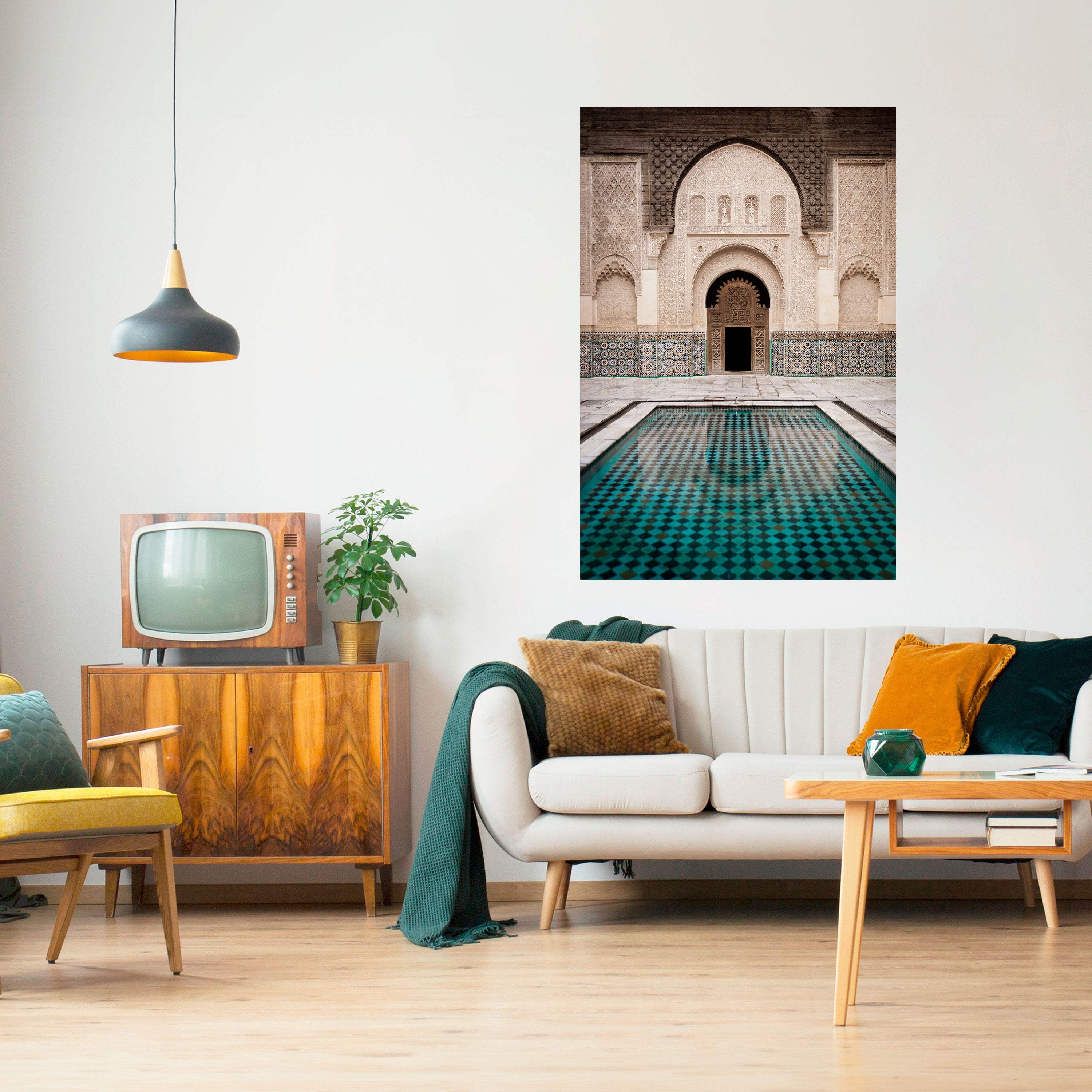 Affiche verticale autocollante « ENTRÉE MYSTIQUE »