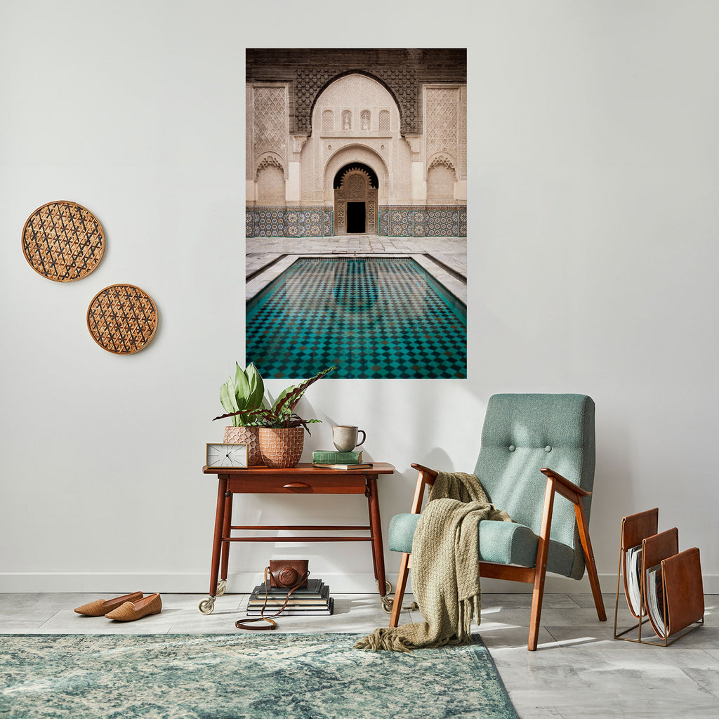 Affiche verticale autocollante « ENTRÉE MYSTIQUE »