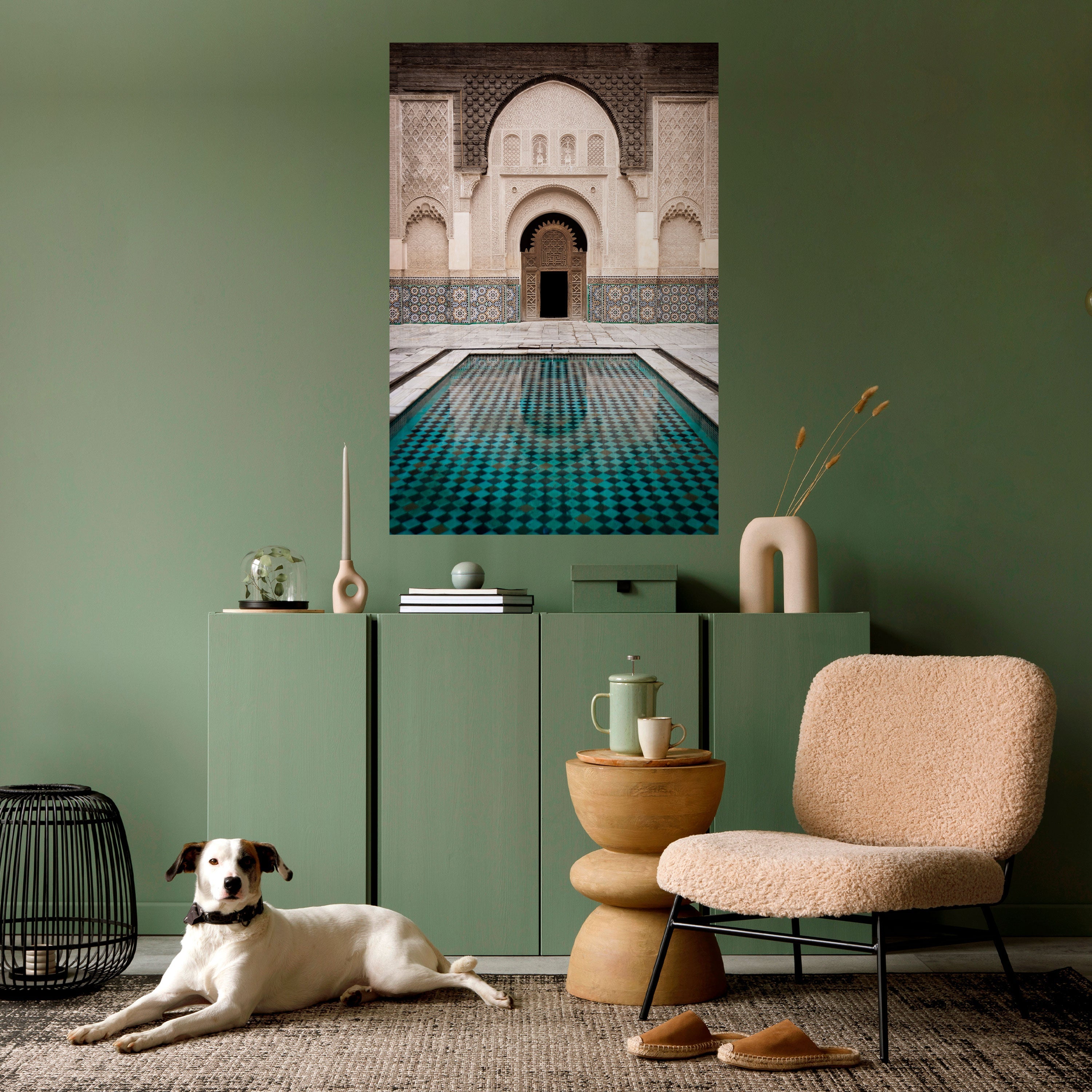 Affiche verticale autocollante « ENTRÉE MYSTIQUE »