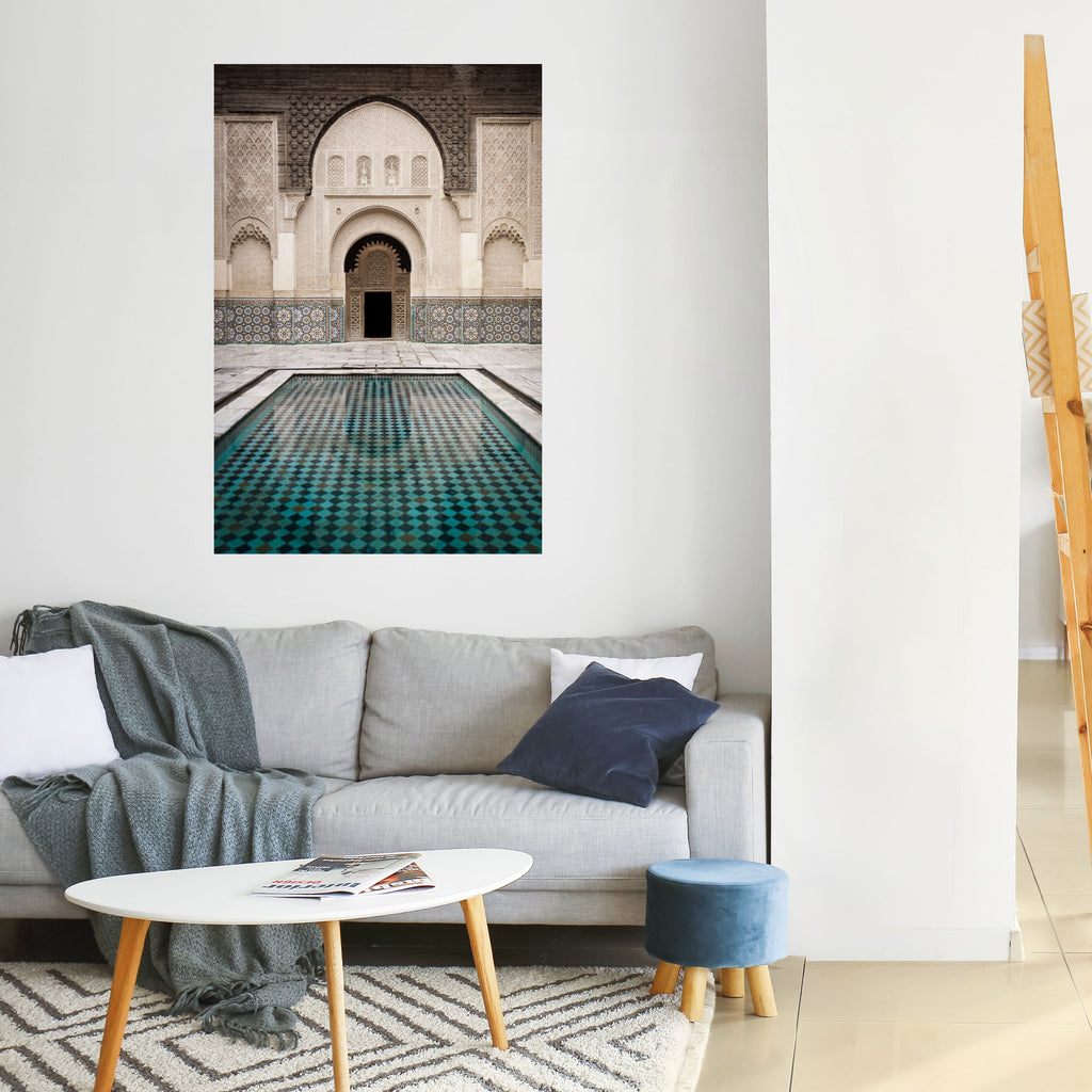 Affiche verticale autocollante « ENTRÉE MYSTIQUE »