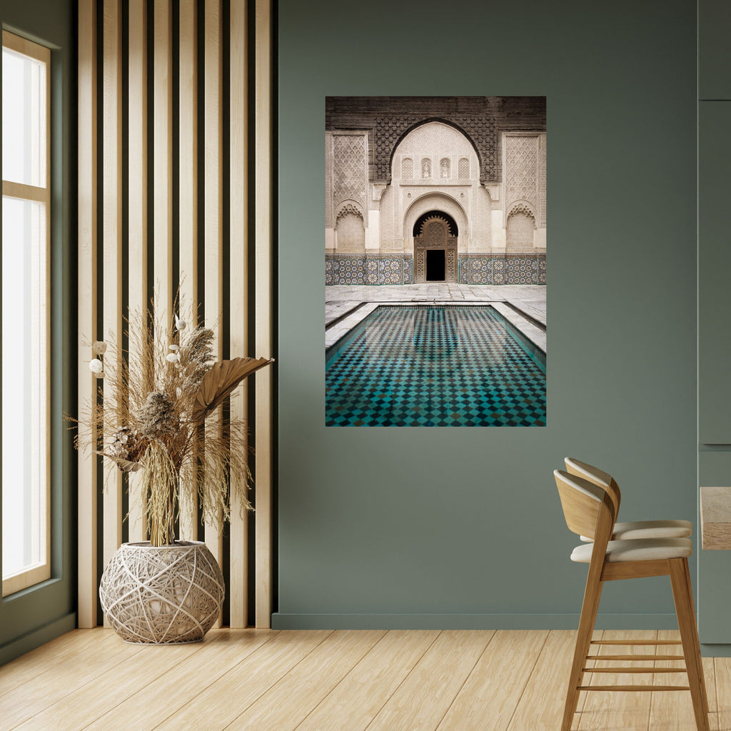 Affiche verticale autocollante « ENTRÉE MYSTIQUE »