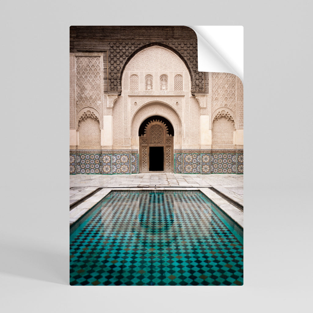 Affiche verticale autocollante « ENTRÉE MYSTIQUE »