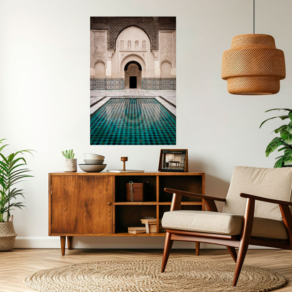 Affiche verticale autocollante « ENTRÉE MYSTIQUE »