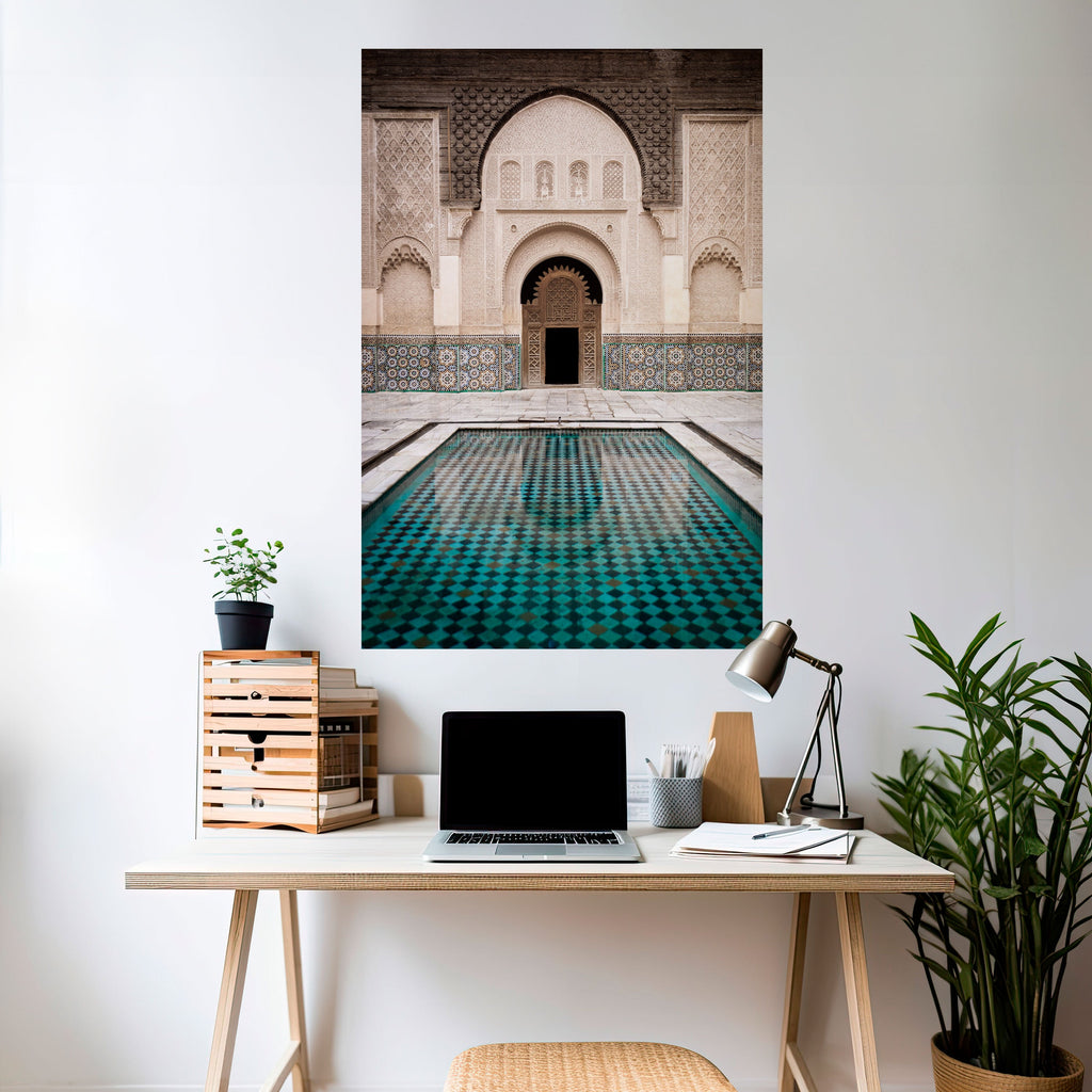 Affiche verticale autocollante « ENTRÉE MYSTIQUE »