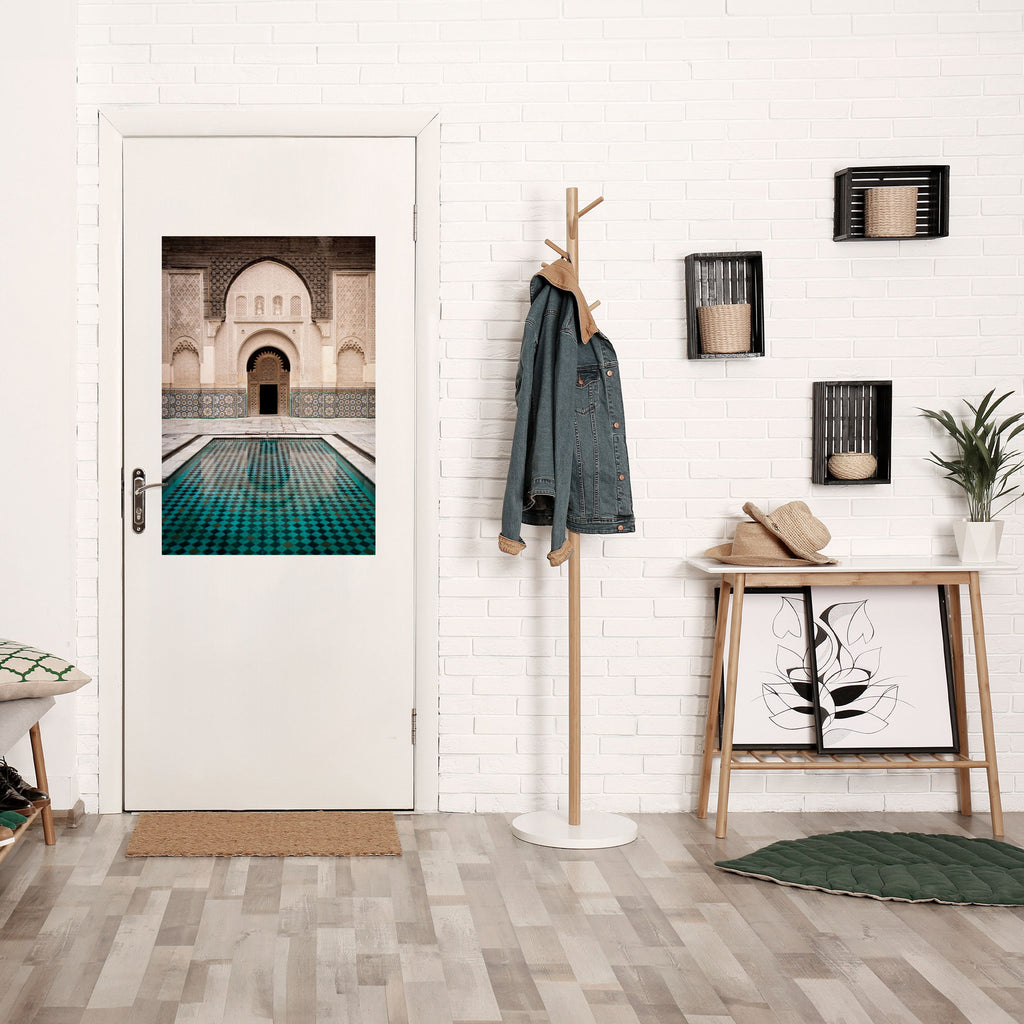 Affiche verticale autocollante « ENTRÉE MYSTIQUE »