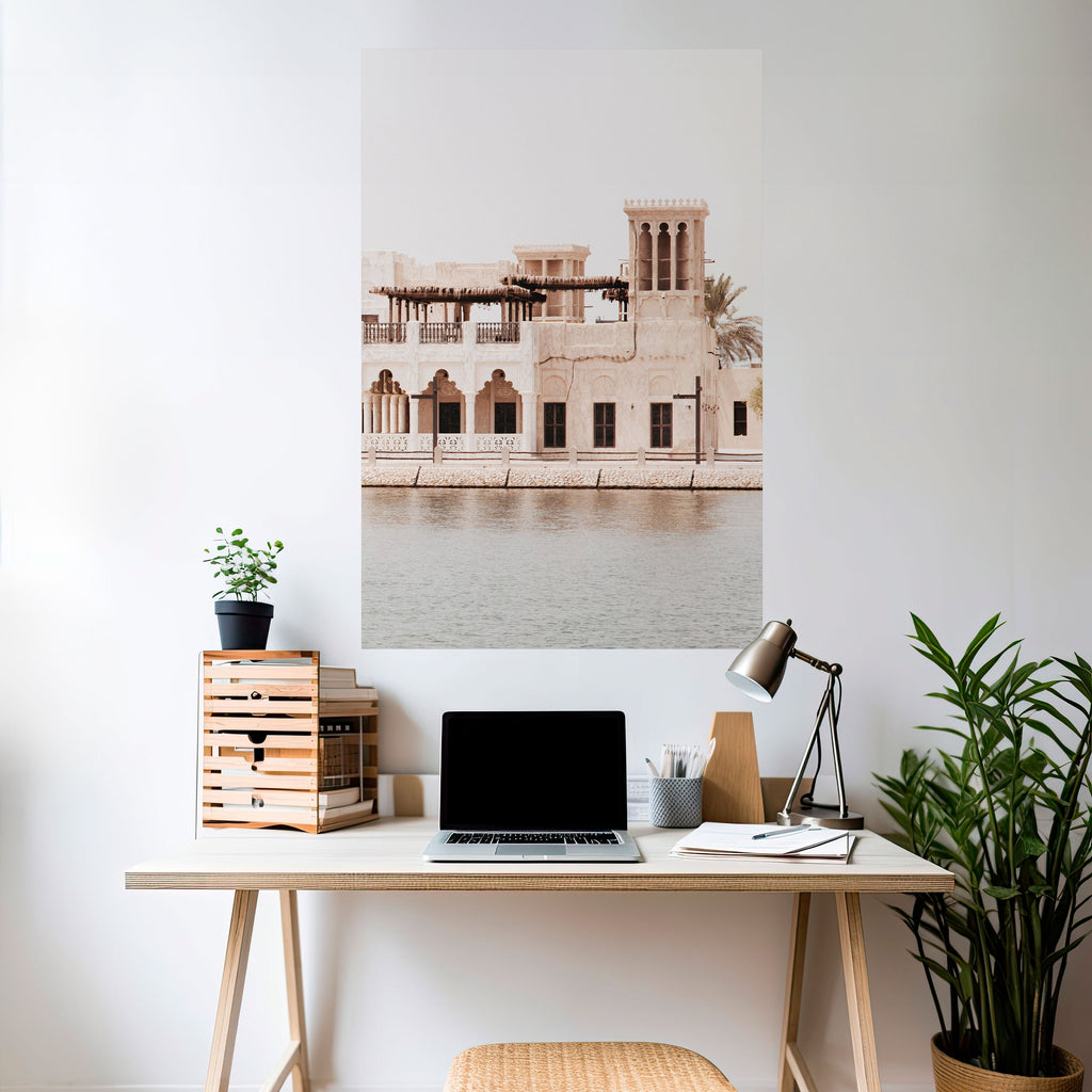 Affiche verticale autocollante « VUES DU DÉSERT »