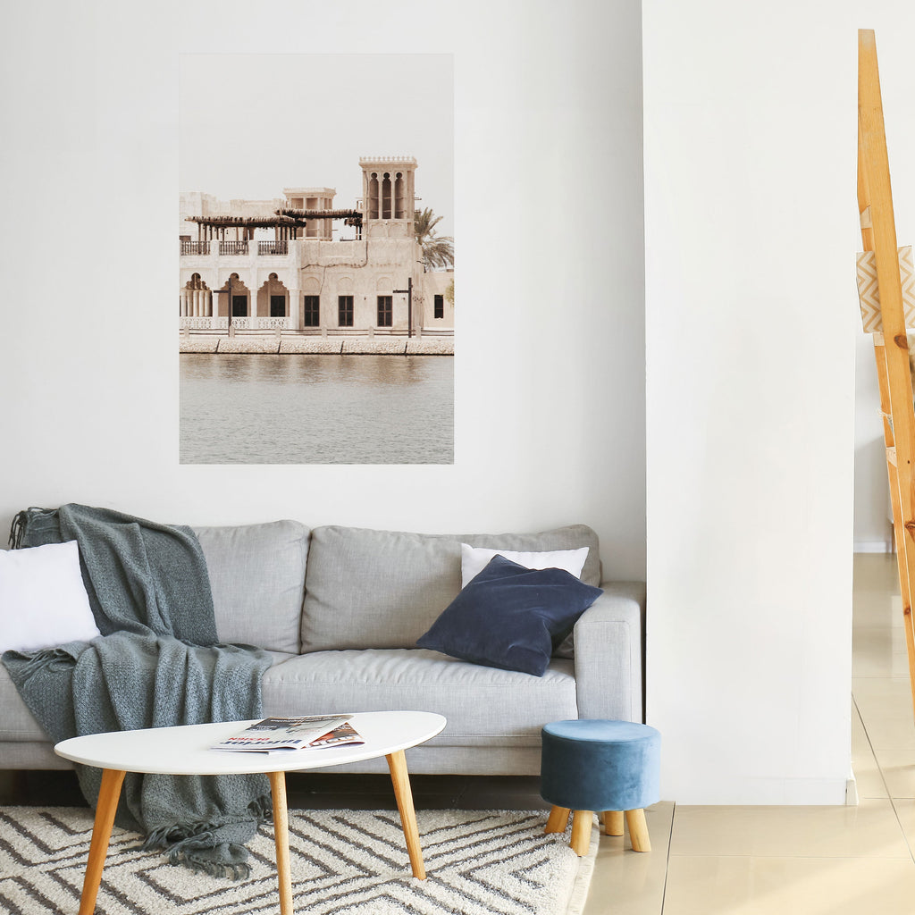 Affiche verticale autocollante « VUES DU DÉSERT »