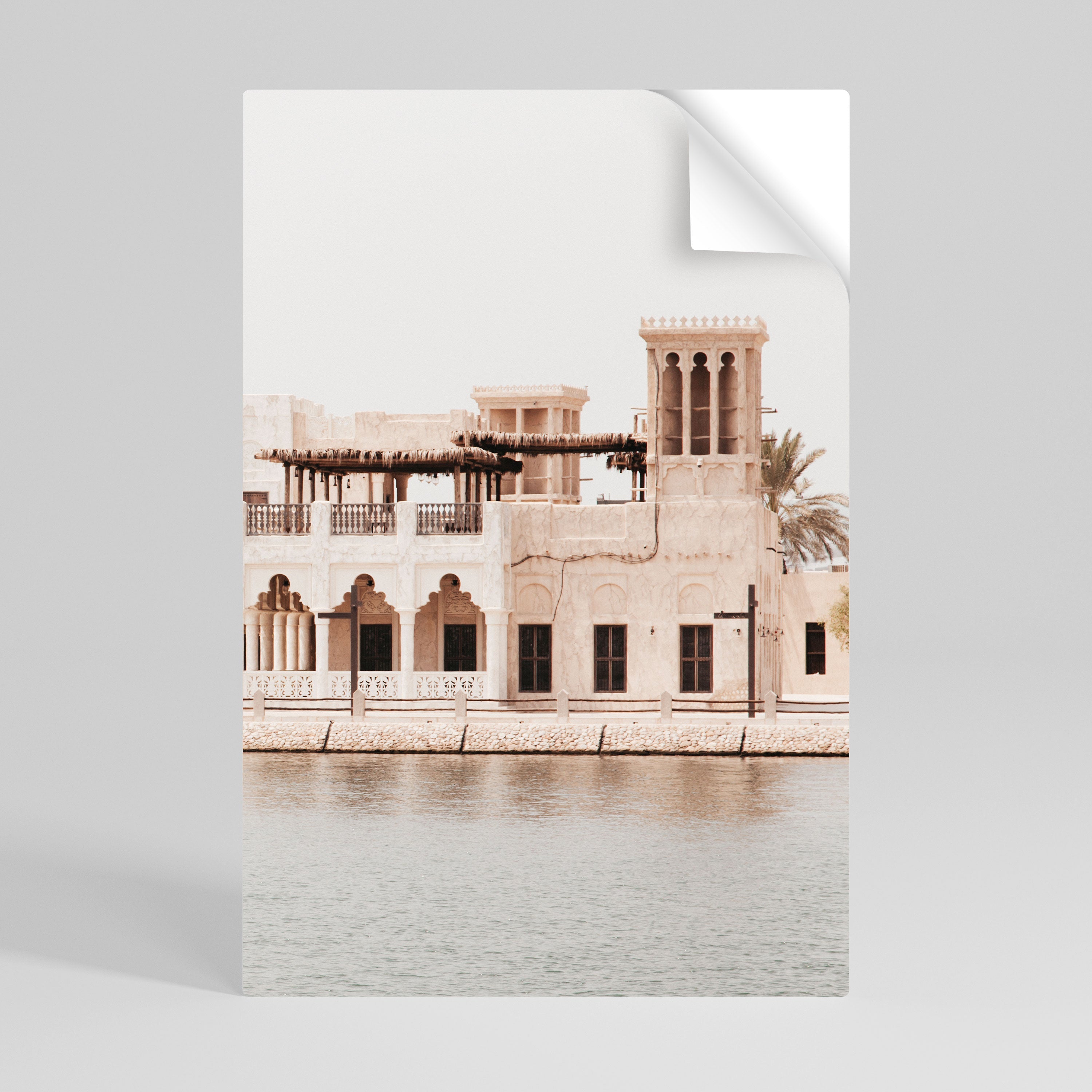 Affiche verticale autocollante « VUES DU DÉSERT »