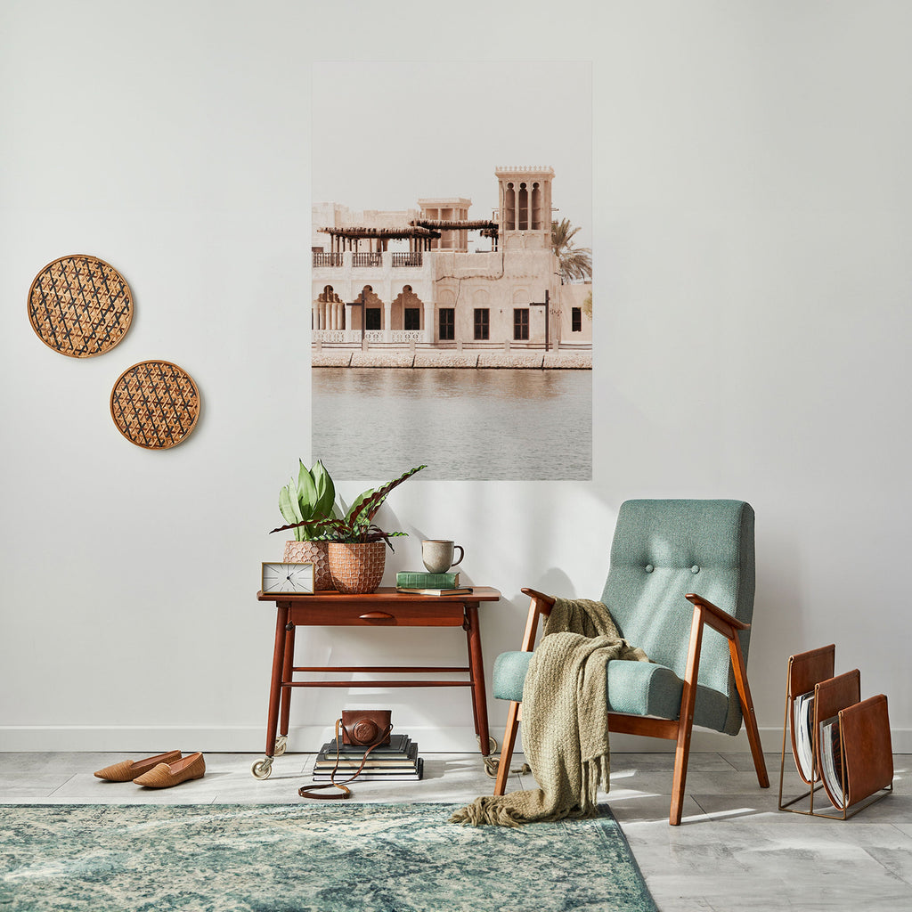 Affiche verticale autocollante « VUES DU DÉSERT »