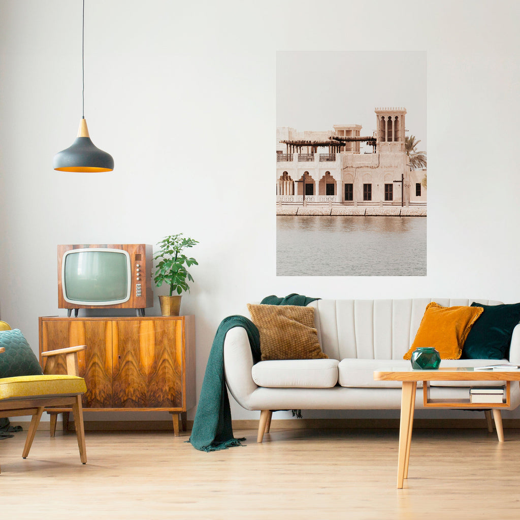 Affiche verticale autocollante « VUES DU DÉSERT »