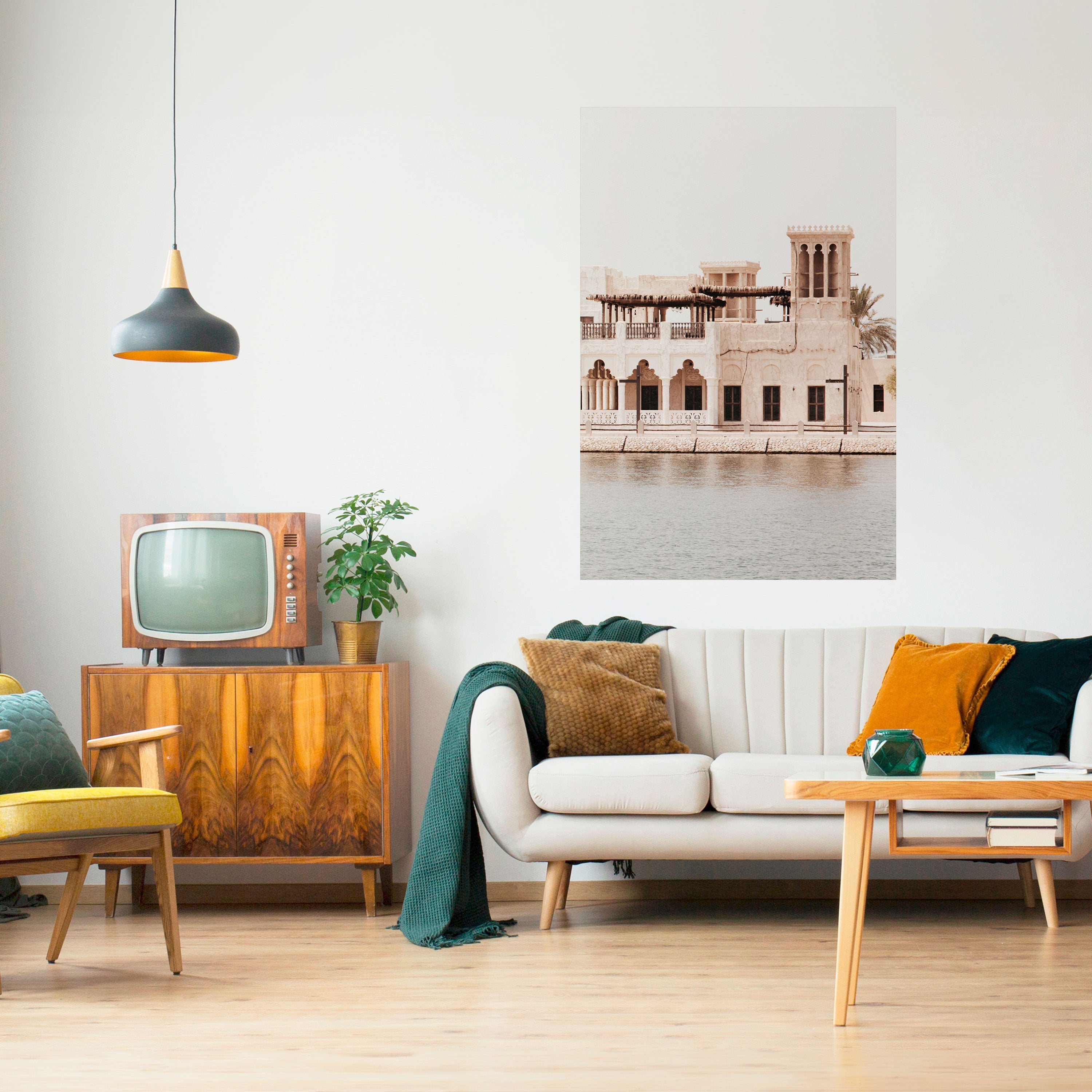 Affiche verticale autocollante « VUES DU DÉSERT »