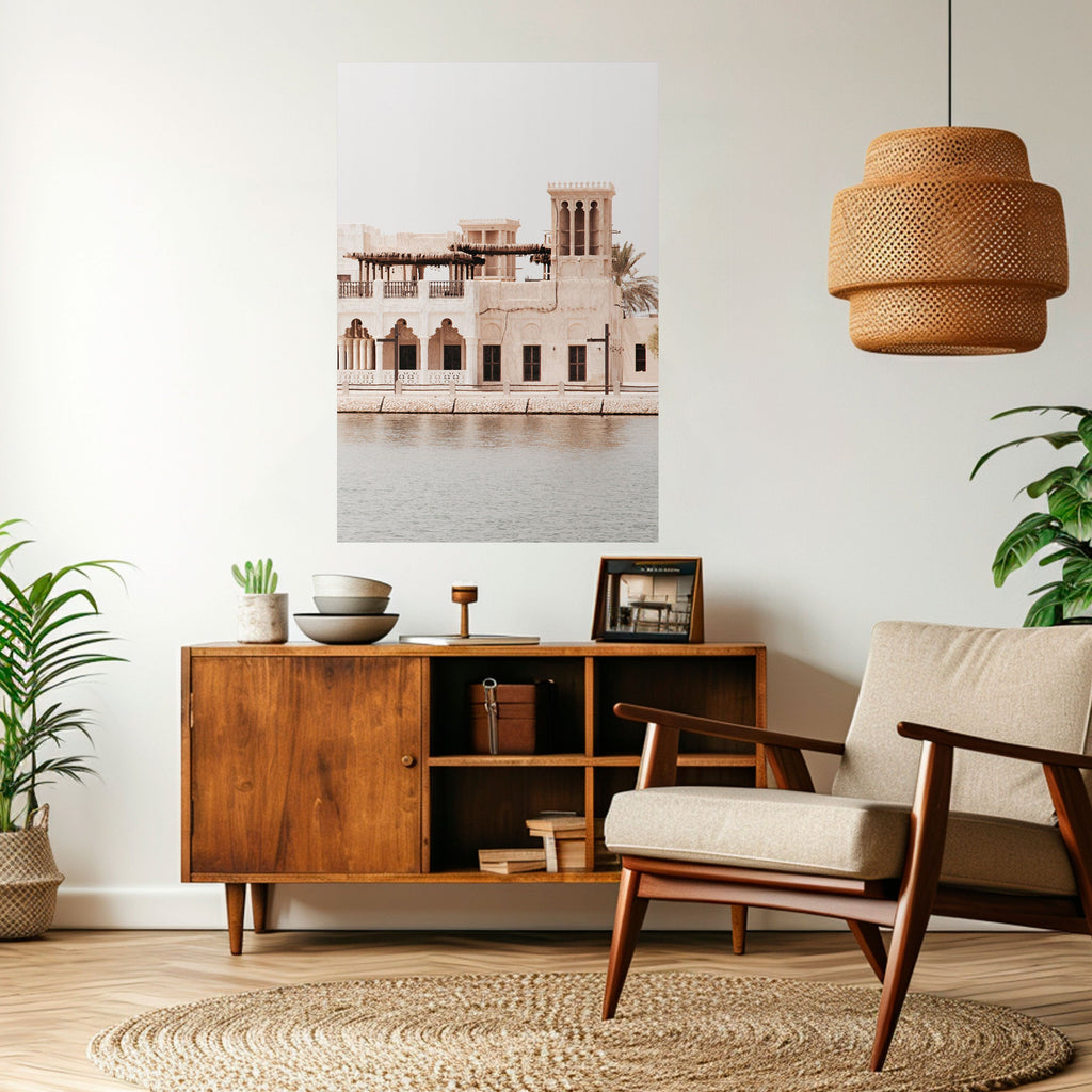 Affiche verticale autocollante « VUES DU DÉSERT »