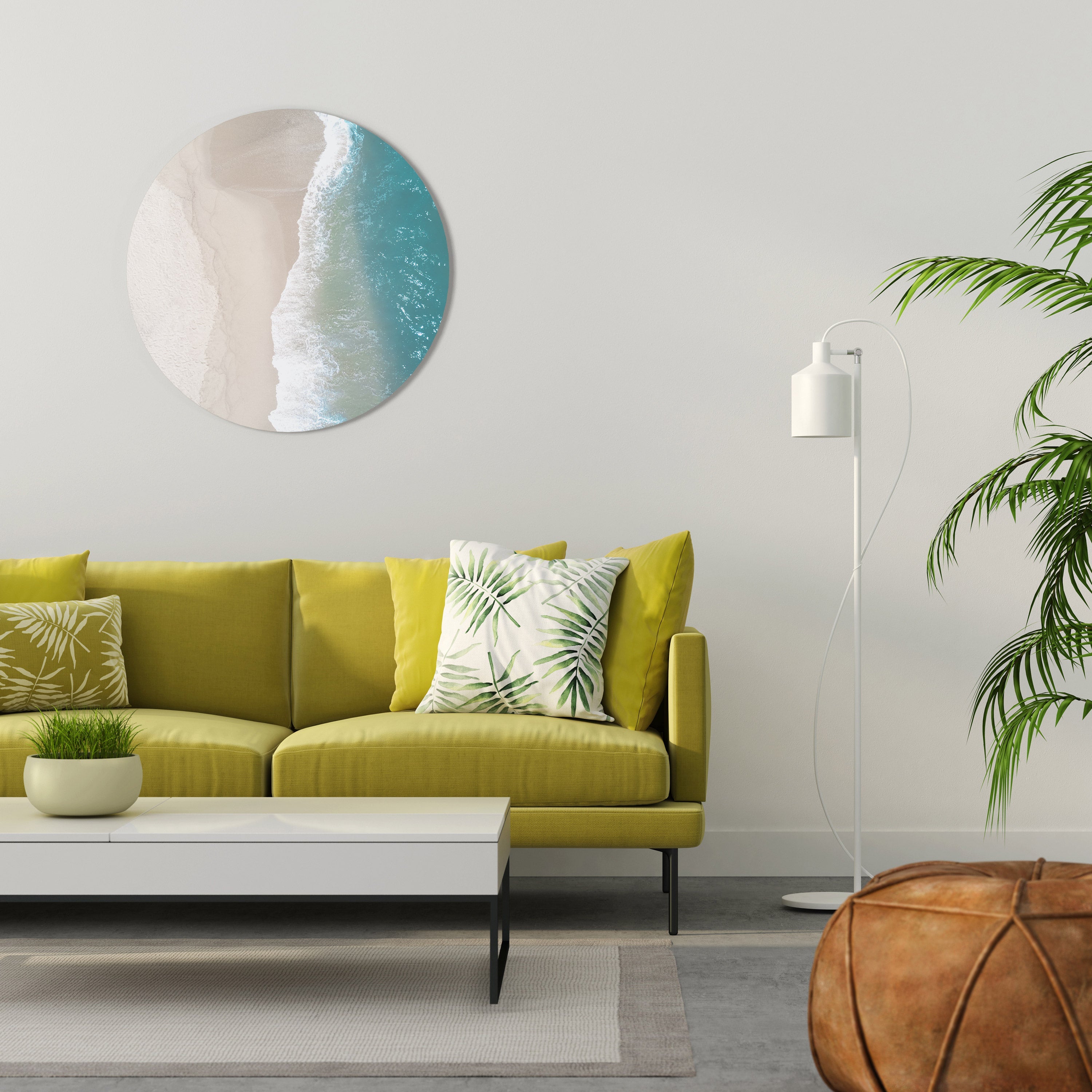 Décoration murale ronde en harmonie avec le sable et la mer