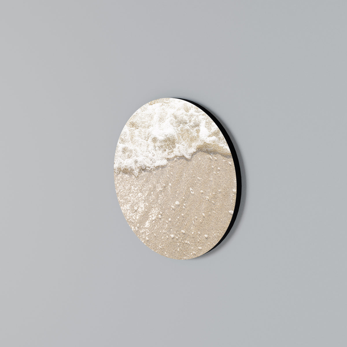 SHIMMERING SHORELINE Round Wall Art