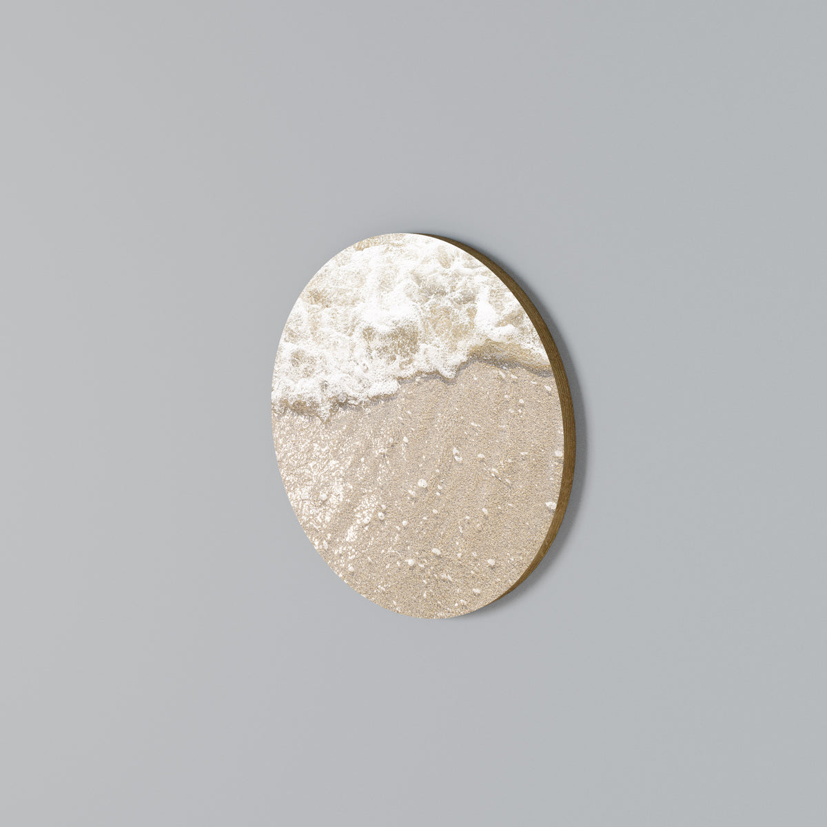 SHIMMERING SHORELINE Round Wall Art
