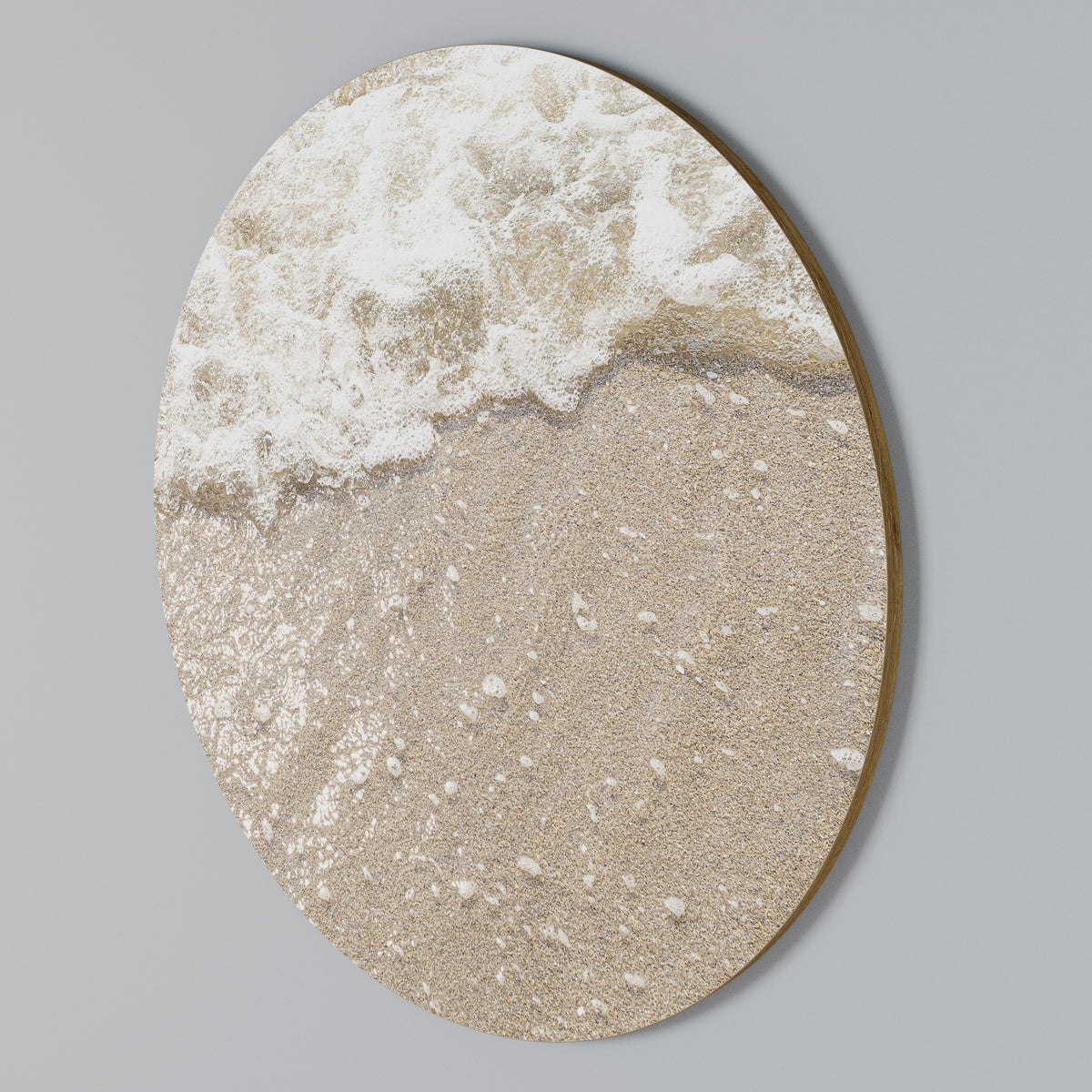 SHIMMERING SHORELINE Round Wall Art