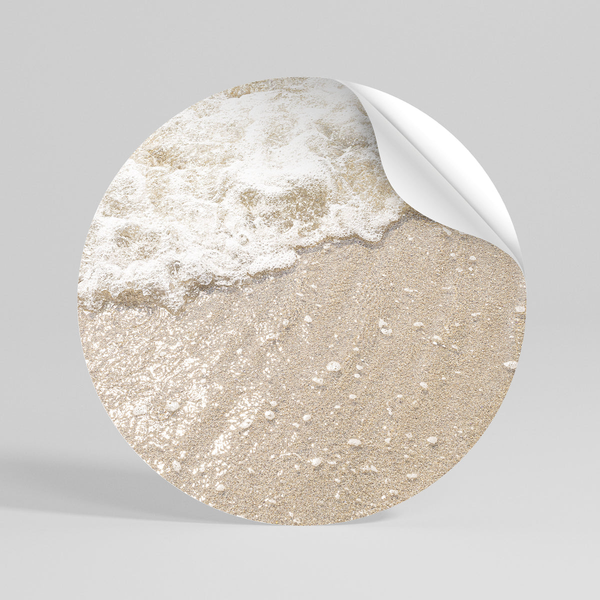 SHIMMERING SHORELINE Peel and Stick Round Sticker