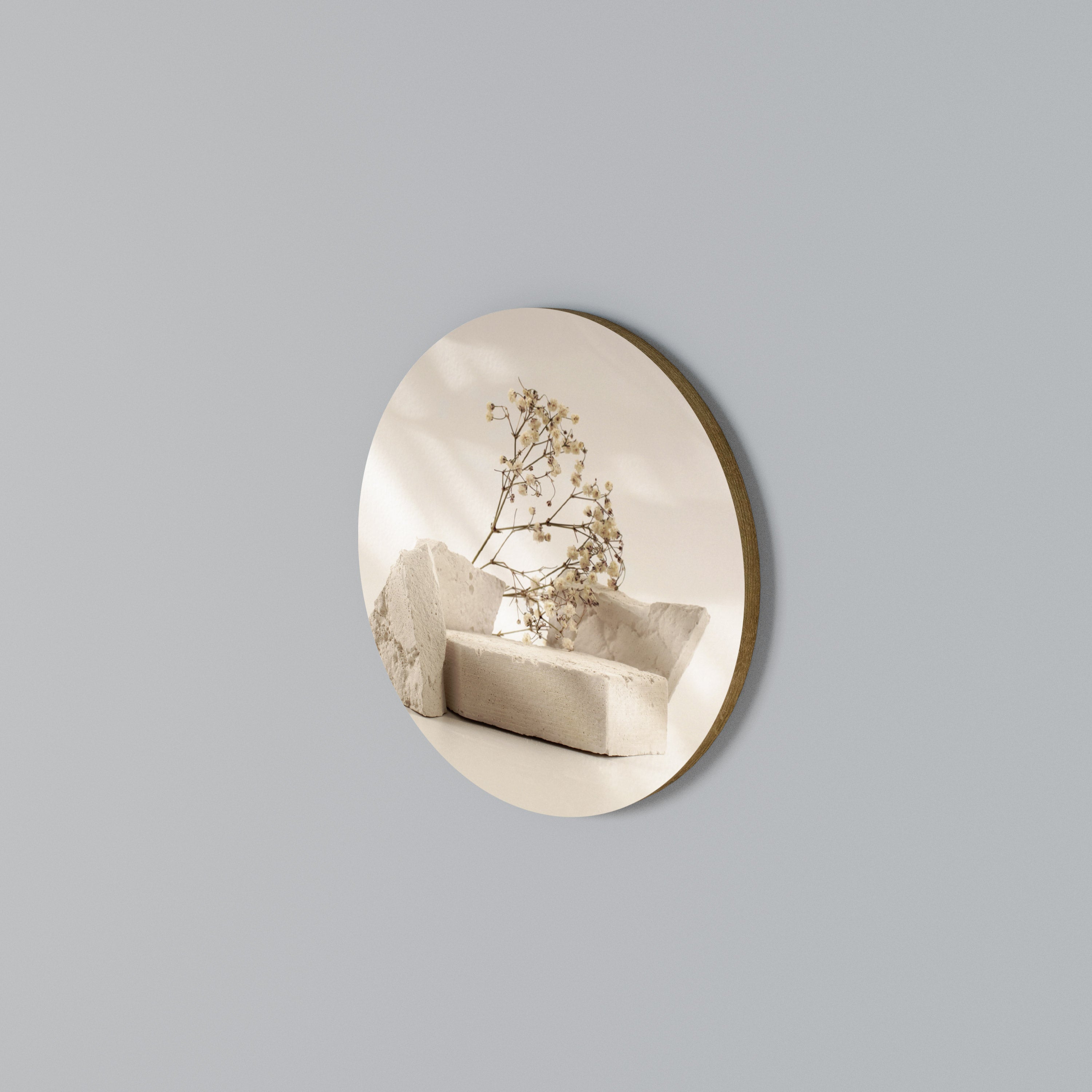ELEGANT EMBERS Round Wall Art