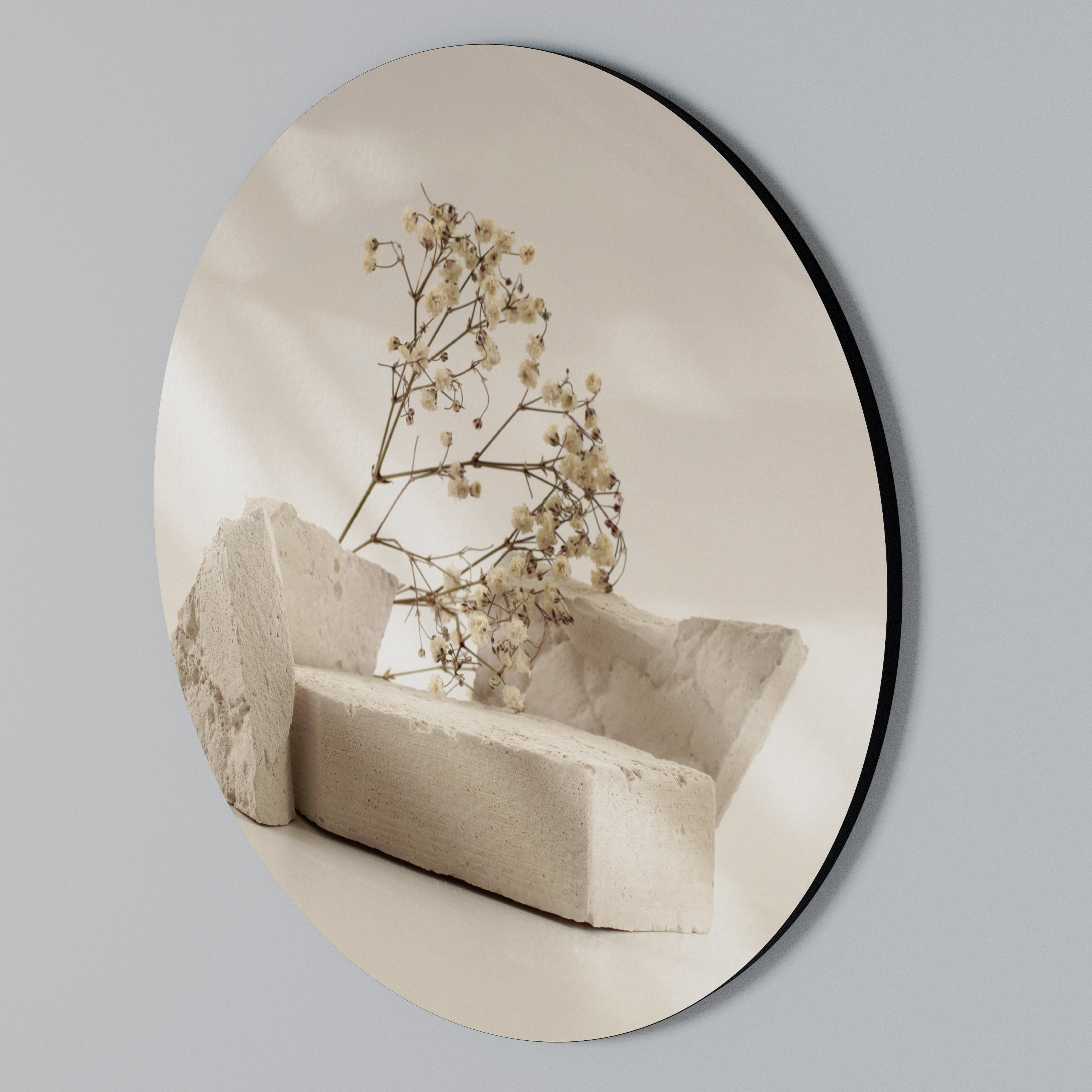 ELEGANT EMBERS Round Wall Art