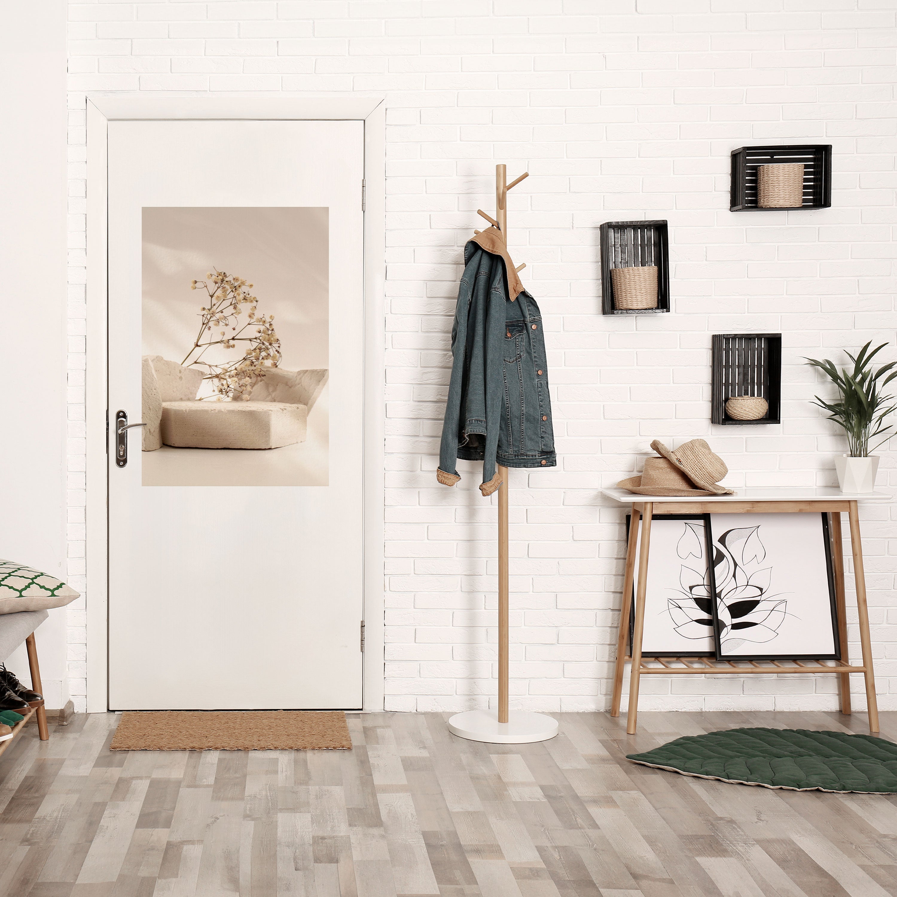 Affiche verticale autocollante « Braises élégantes »